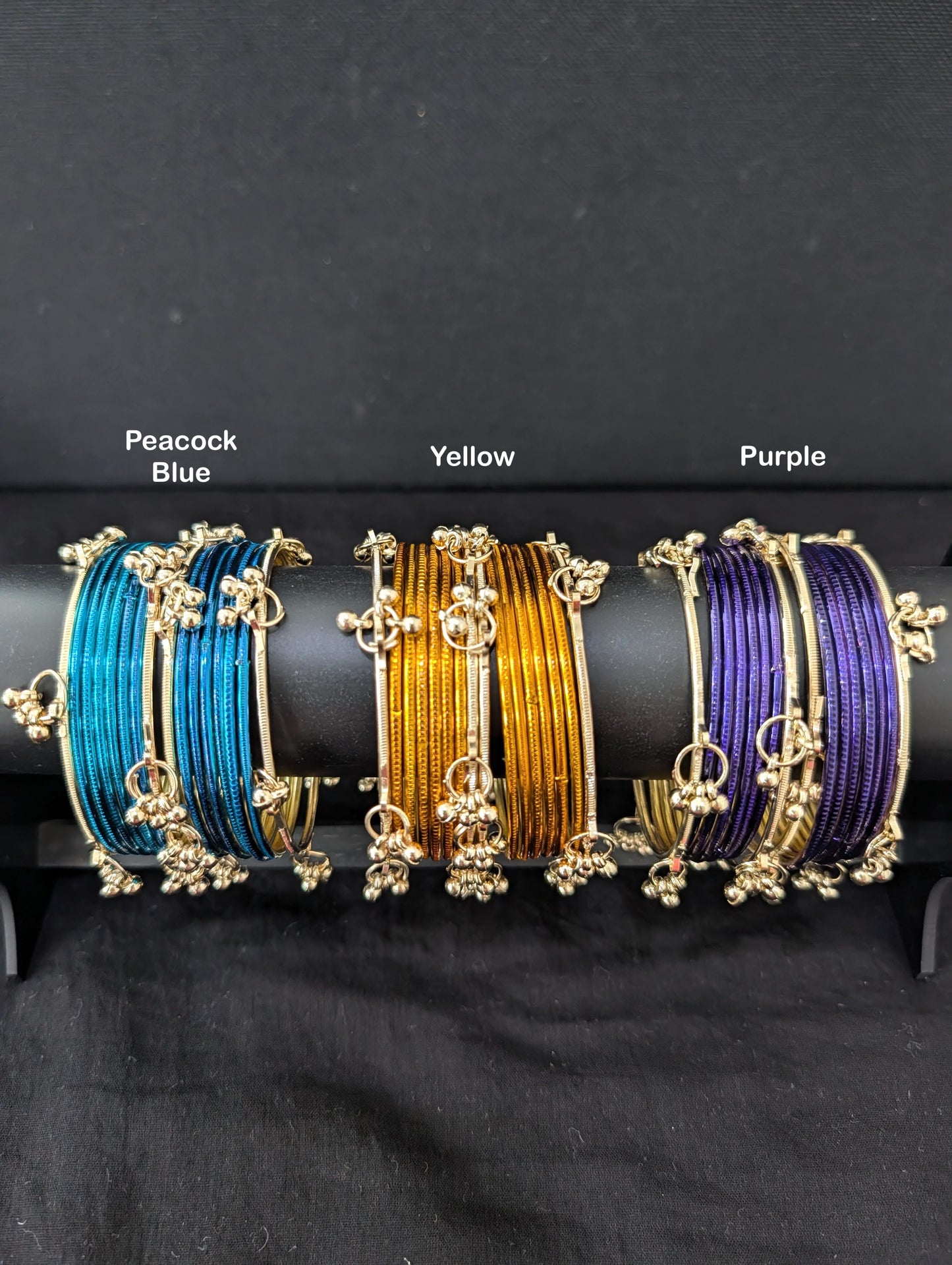 Colorful plain bangles with Kashmiri corner Bangles - Simpliful