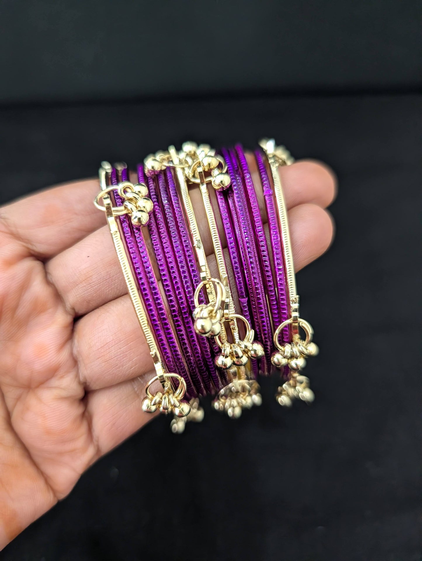 Colorful plain bangles with Kashmiri corner Bangles - Simpliful