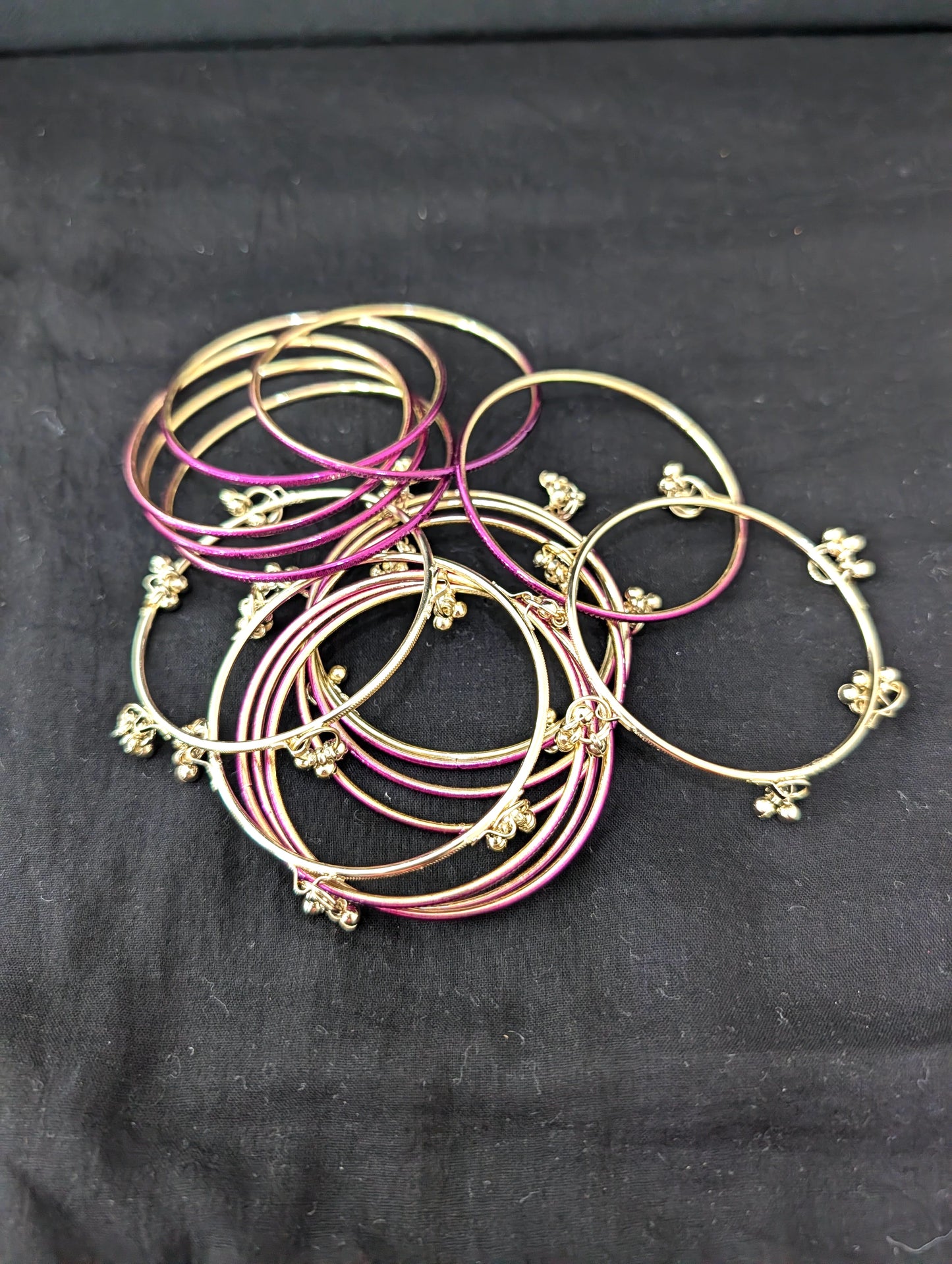 Colorful plain bangles with Kashmiri corner Bangles - Simpliful