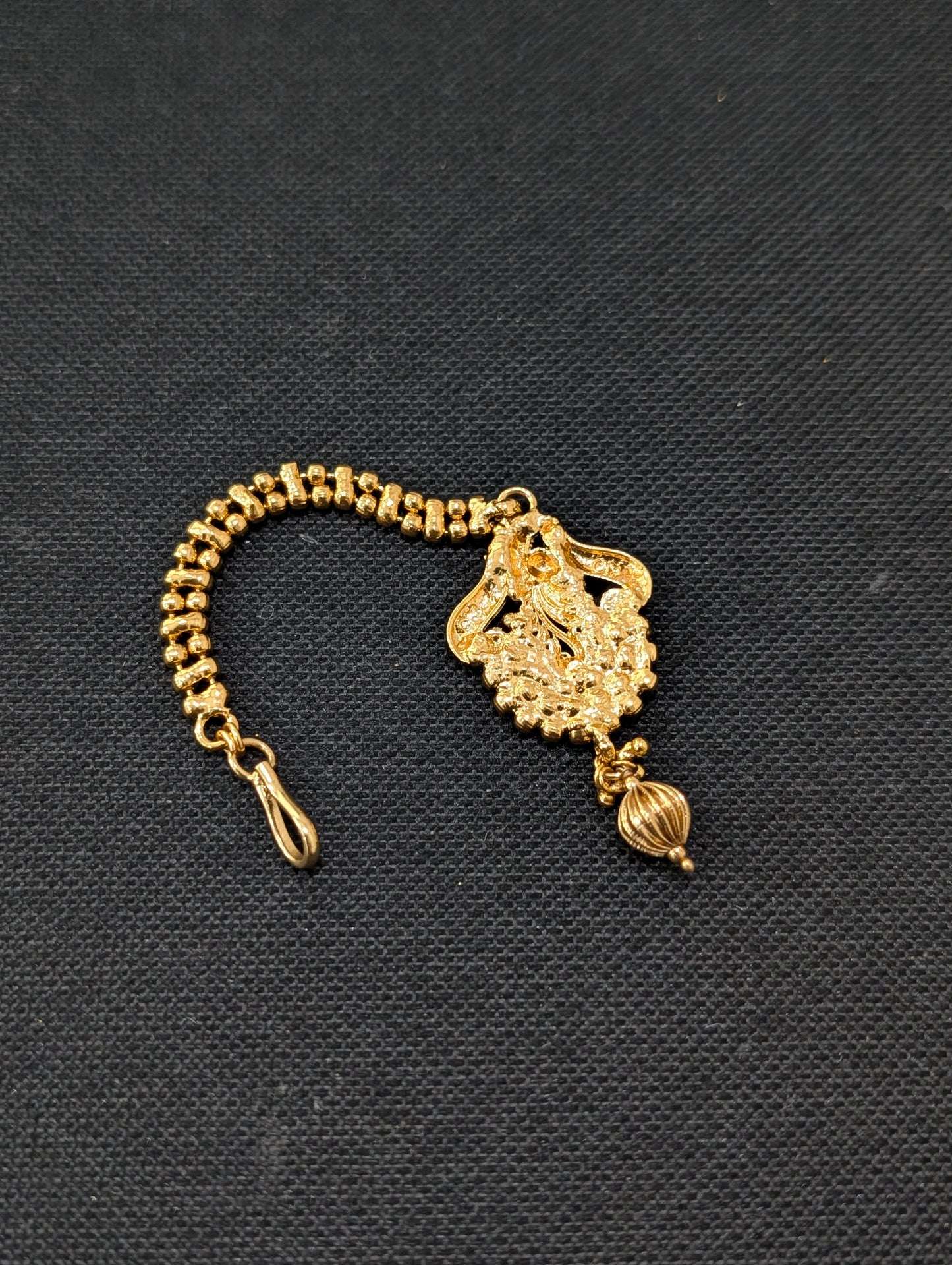 Peacock design Gold plated Maang Tikka