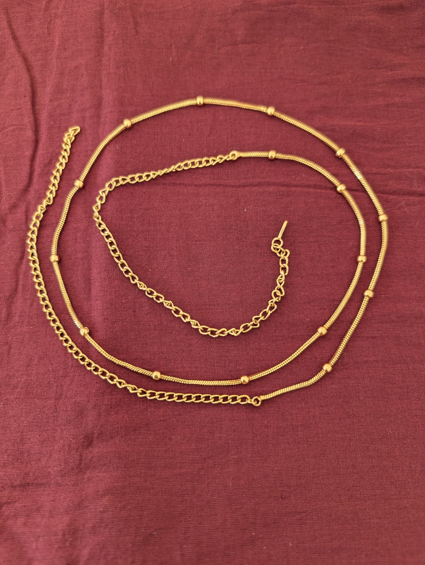 Gold plated Ball design simple Hip Chain / Waist Belt / Belly Chain