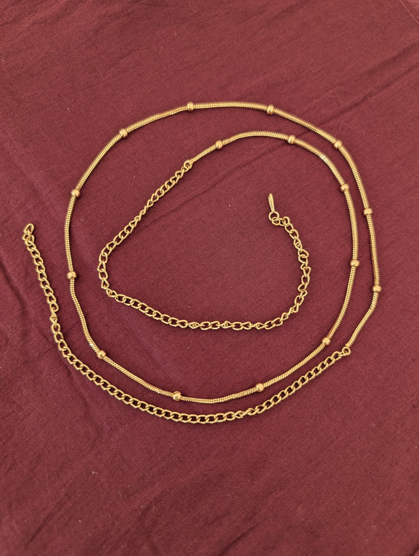 Gold plated Ball design simple Hip Chain / Waist Belt / Belly Chain