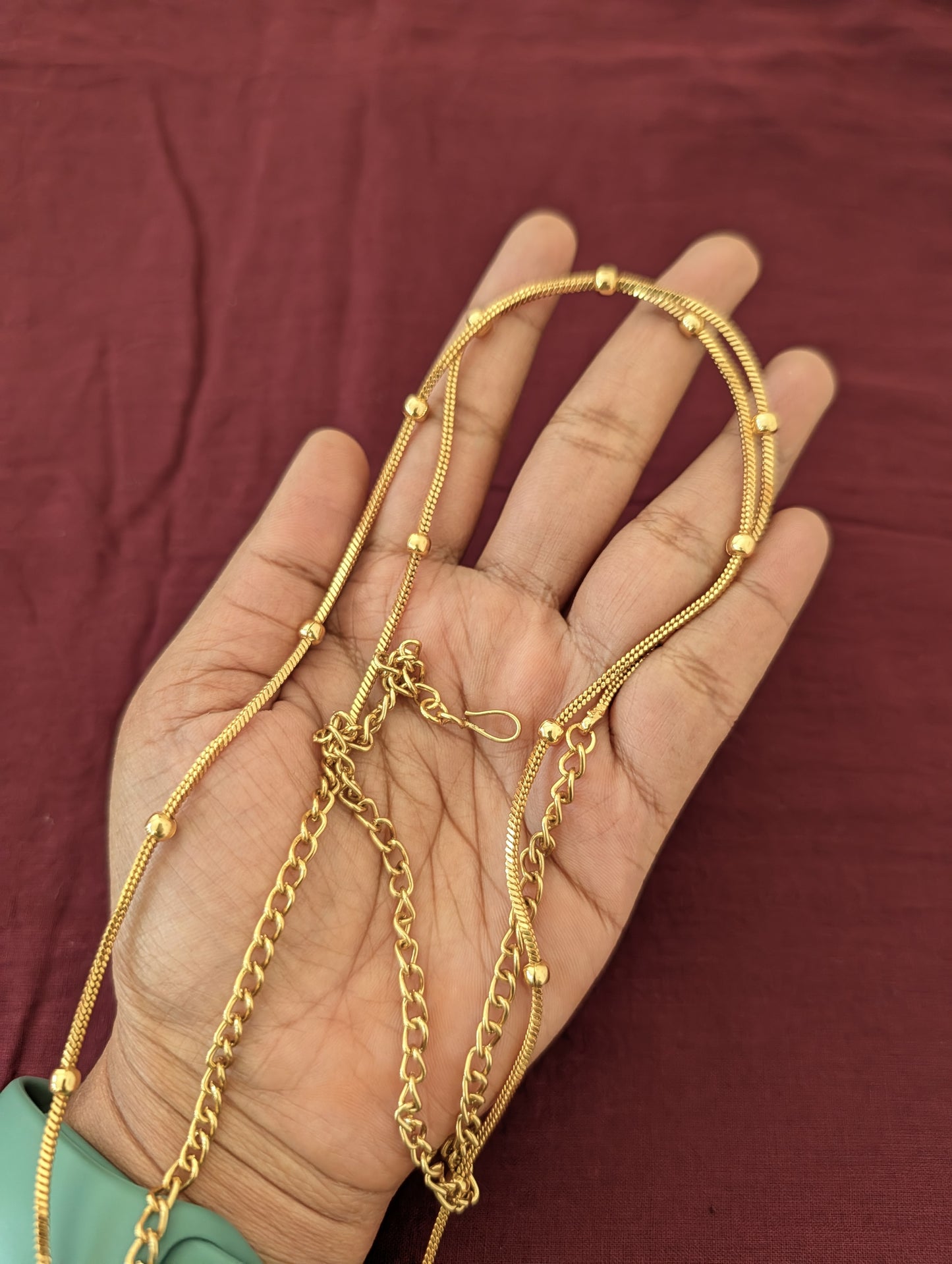 Gold plated Ball design simple Hip Chain / Waist Belt / Belly Chain