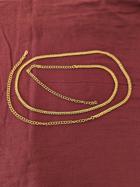 Gold plated box chain design simple Hip Chain / Waist Belt / Belly Chain