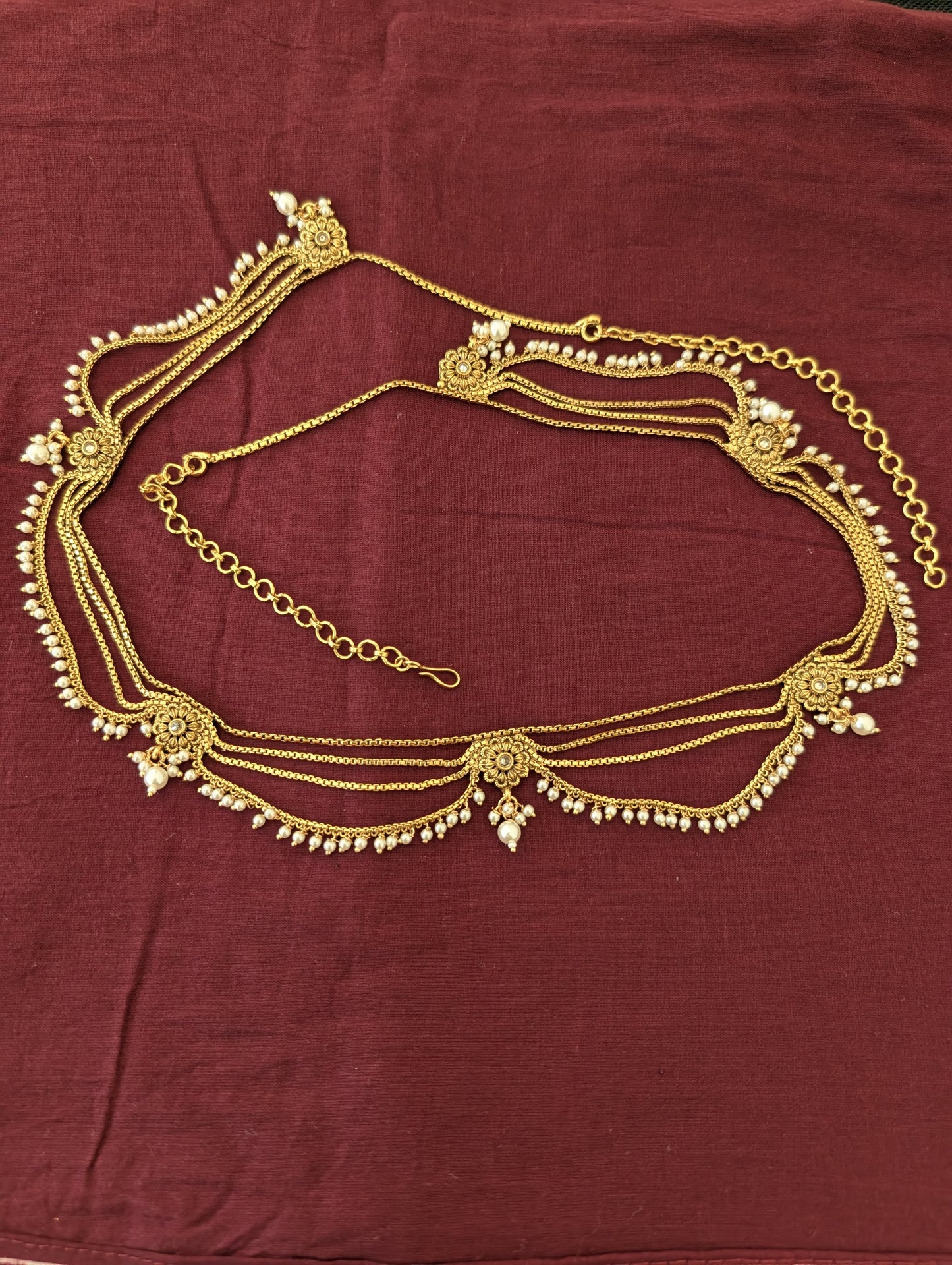 Gold plated Bridal Hip Chain / Waist Belt / Belly Chain
