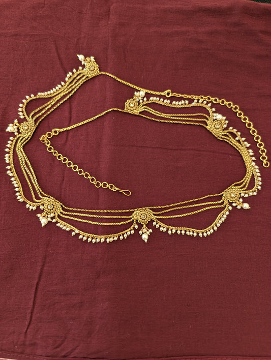 Gold plated Bridal Hip Chain / Waist Belt / Belly Chain