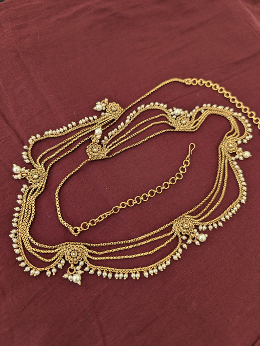 Gold plated Bridal Hip Chain / Waist Belt / Belly Chain