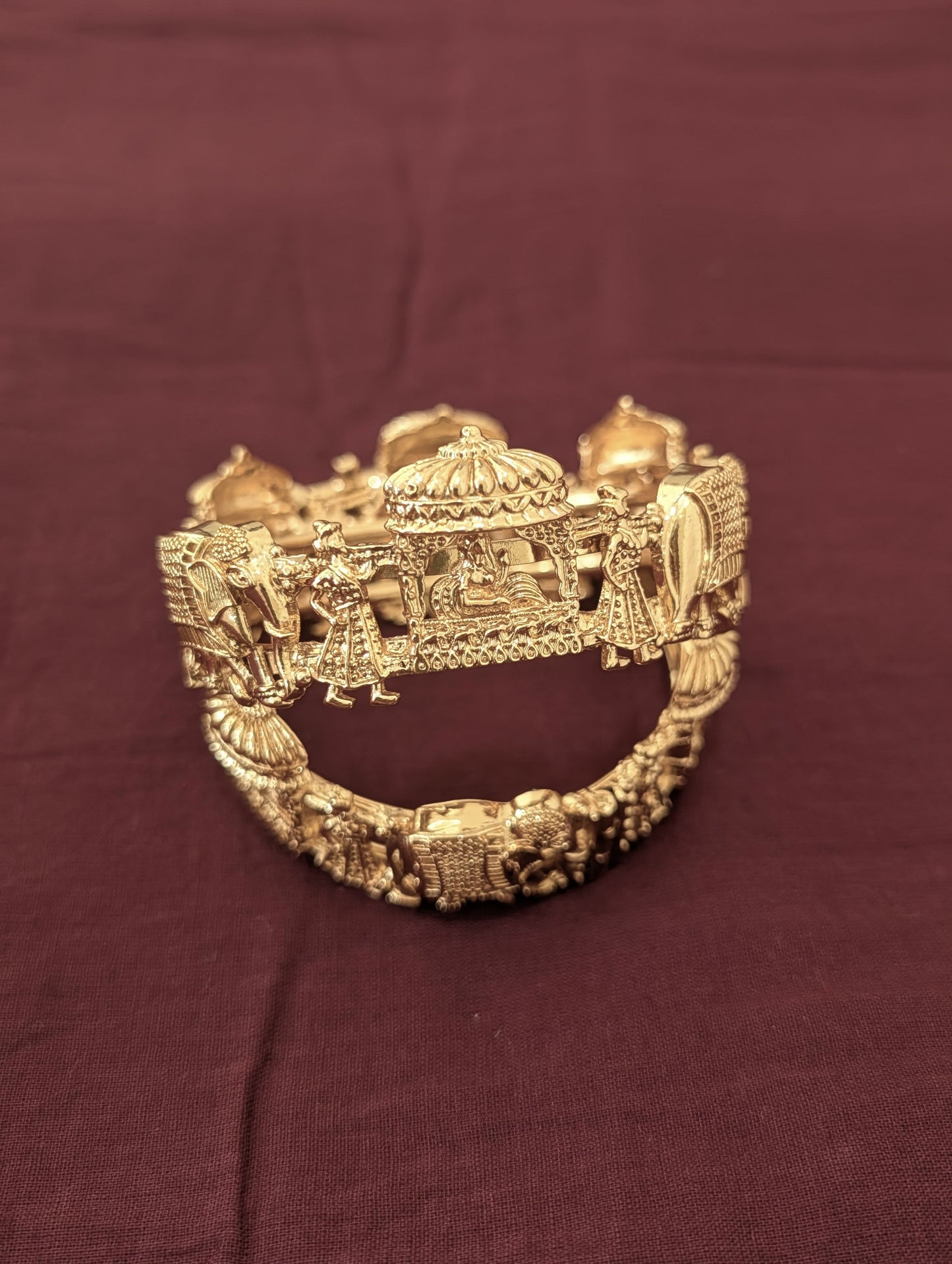 Indian Bharat Theme Gold plated openable bangles