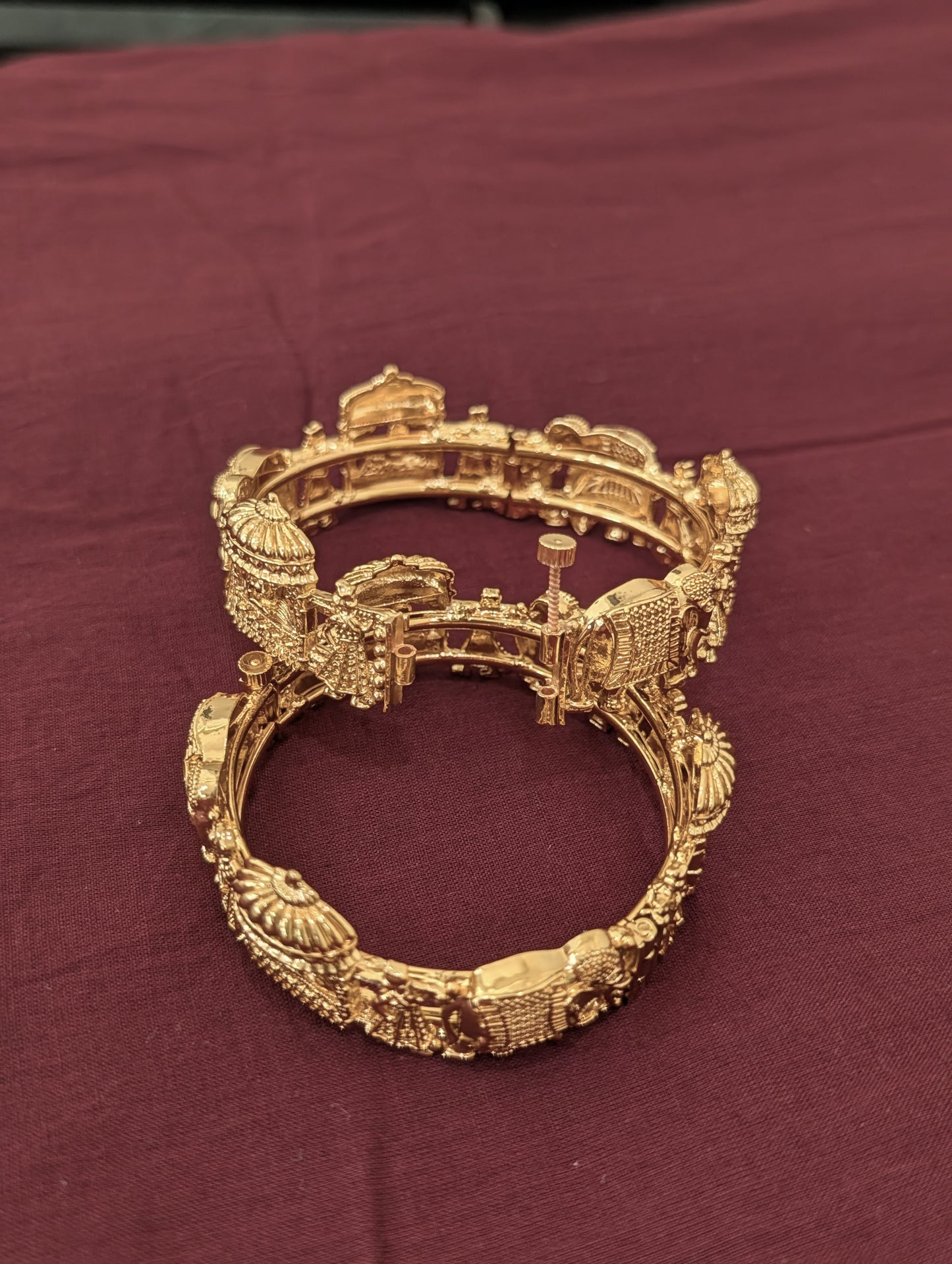 Indian Bharat Theme Gold plated openable bangles