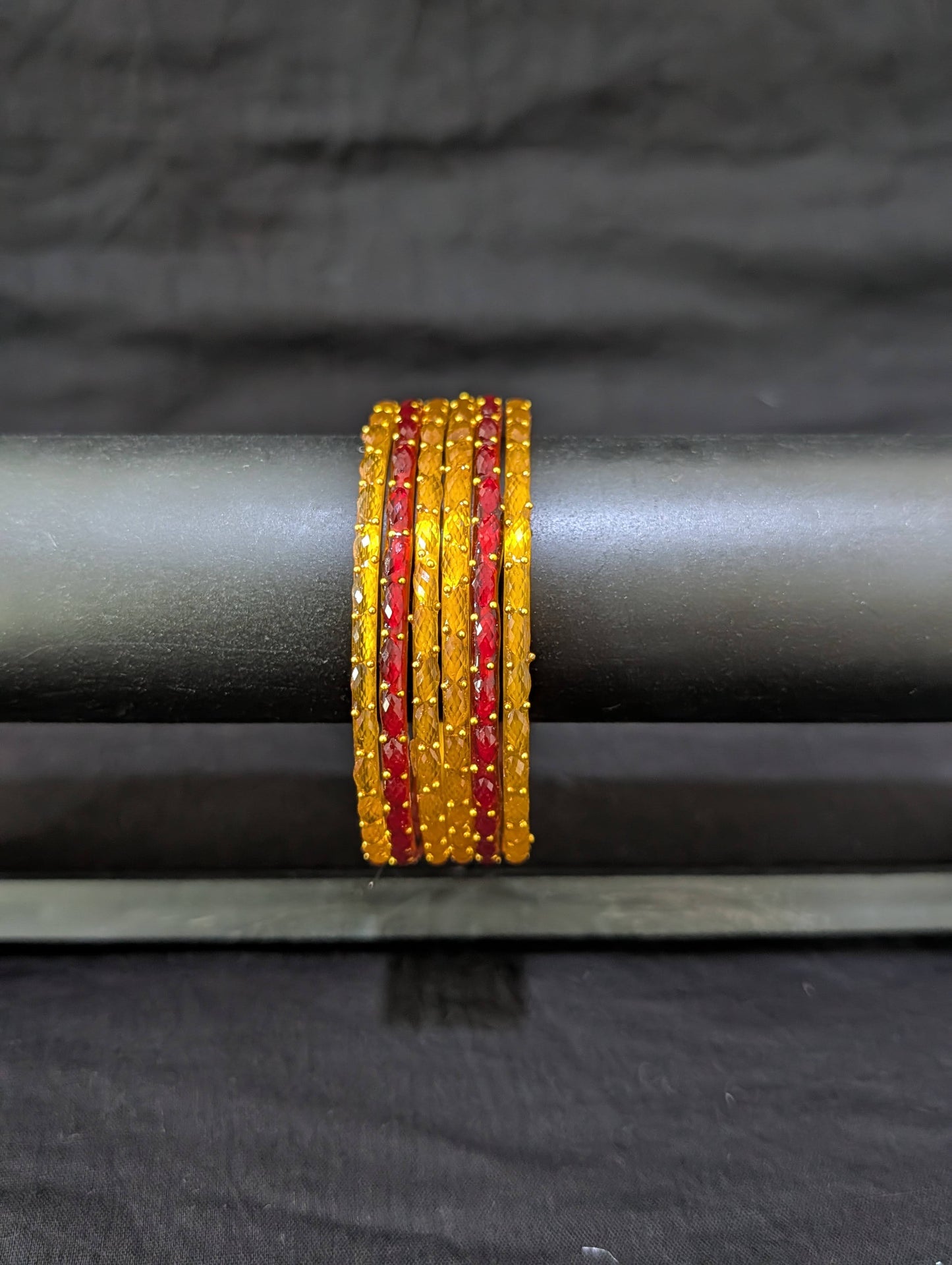 Raindrop Glass Bangles - Set of 6 bangles