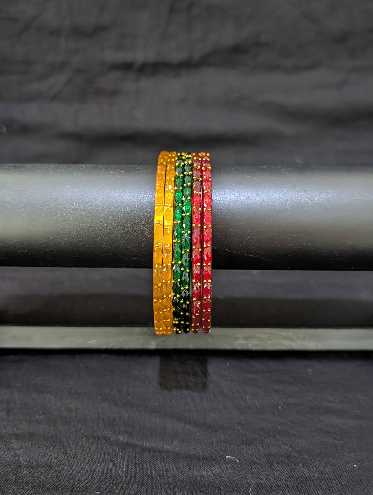 Raindrop Glass Bangles - Set of 6 bangles