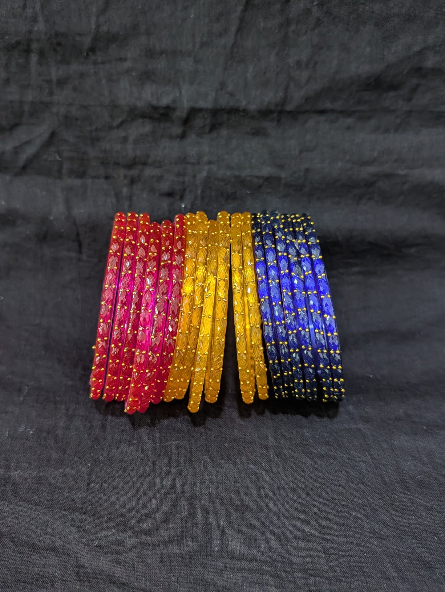 Raindrop Glass Bangles - Set of 6 bangles