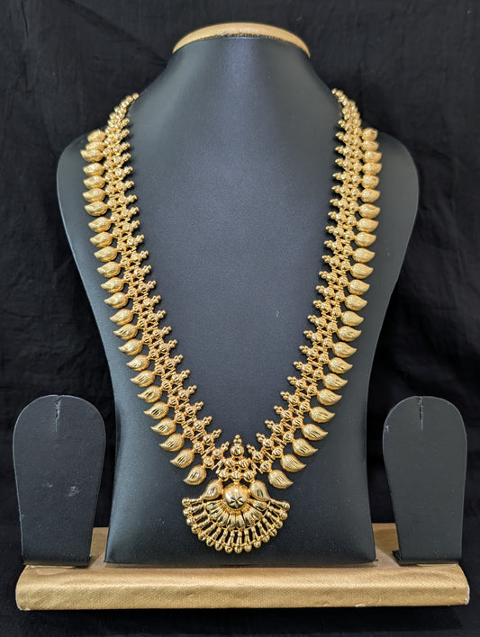 Micro Gold plated Long Haram Kerala style Necklace