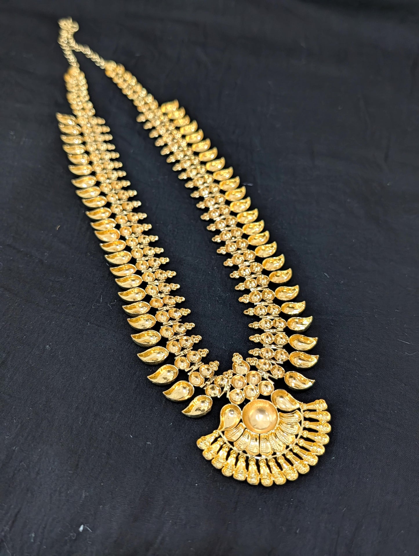 Micro Gold plated Long Haram Kerala style Necklace