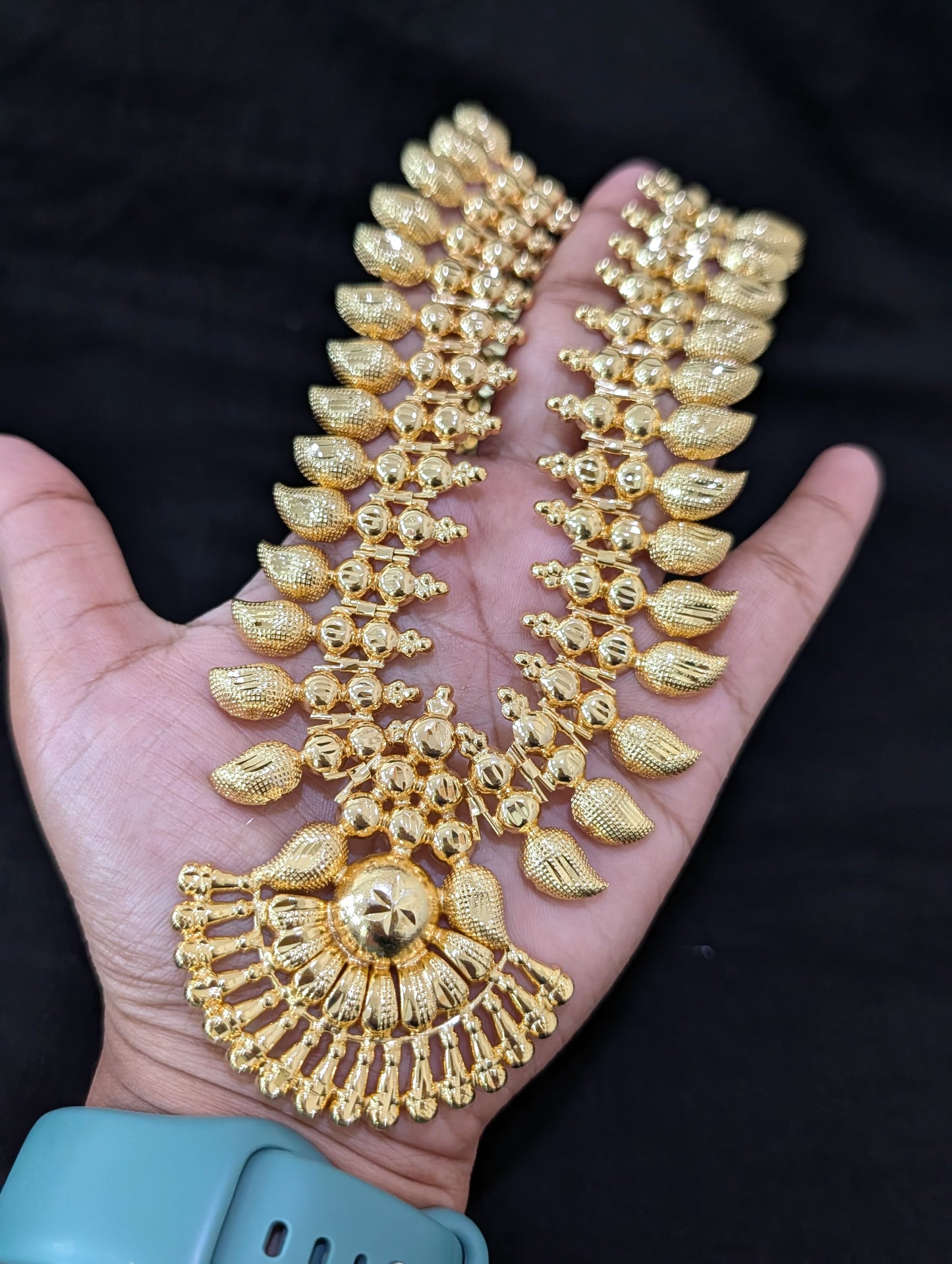 Micro Gold plated Long Haram Kerala style Necklace