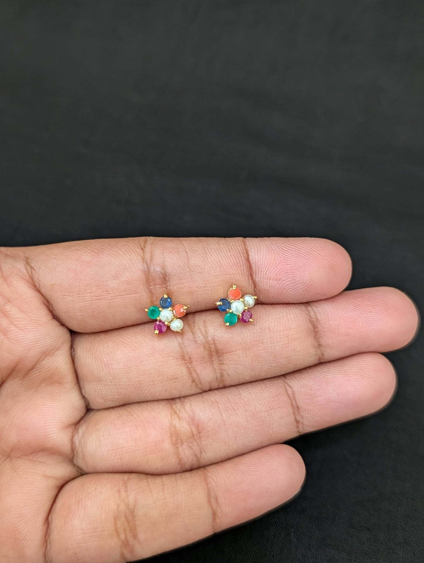 Navaratna stone Replica Mini Choker set