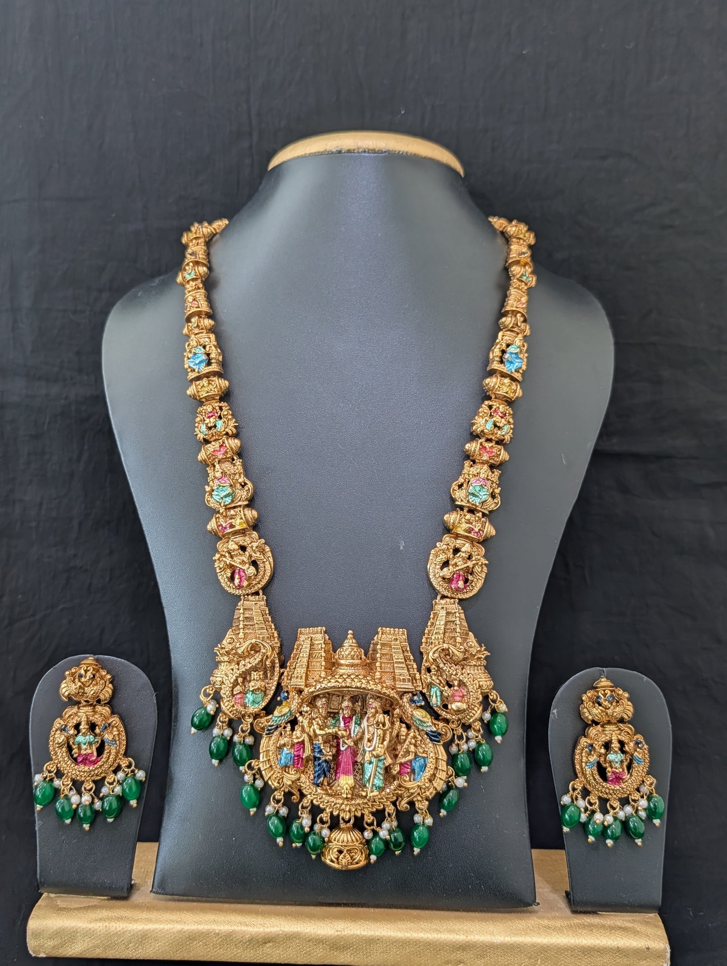 Grand Thirukalyanam design Antique Necklace set