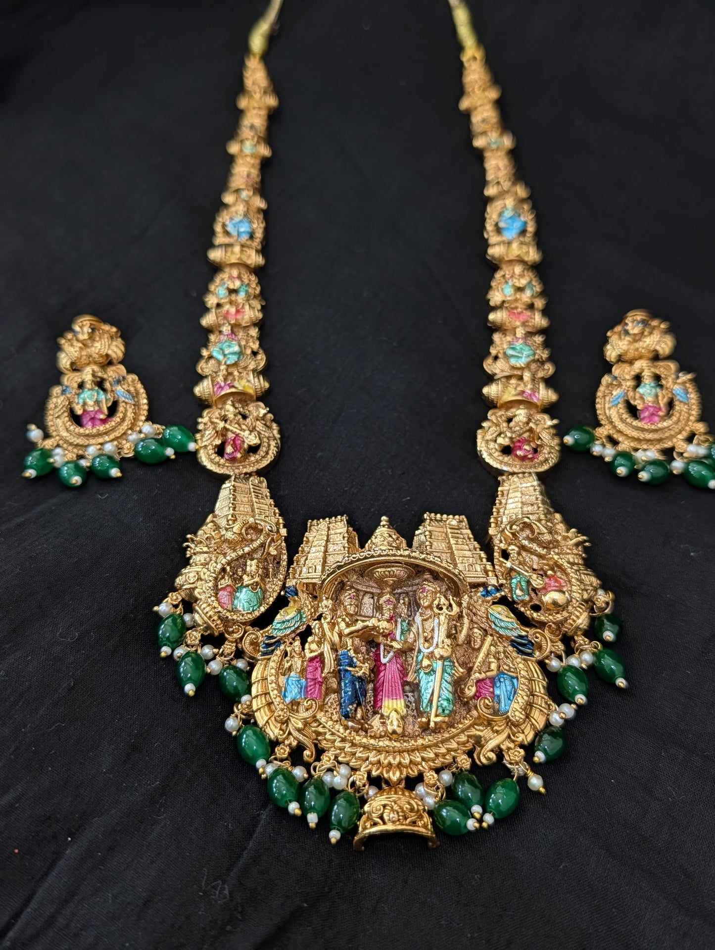 Grand Thirukalyanam design Antique Necklace set