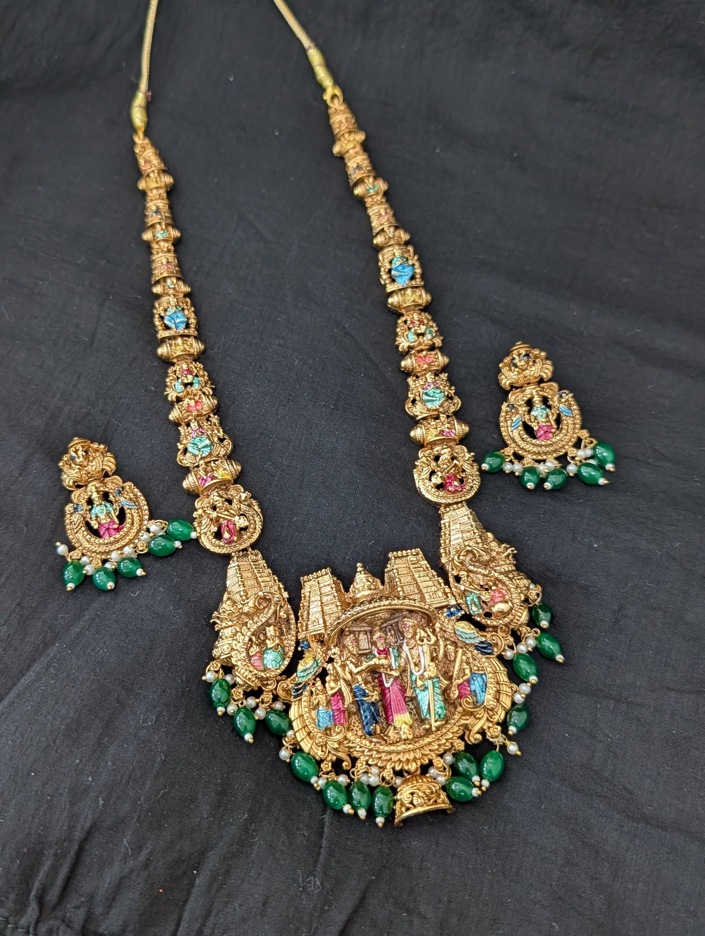 Grand Thirukalyanam design Antique Necklace set