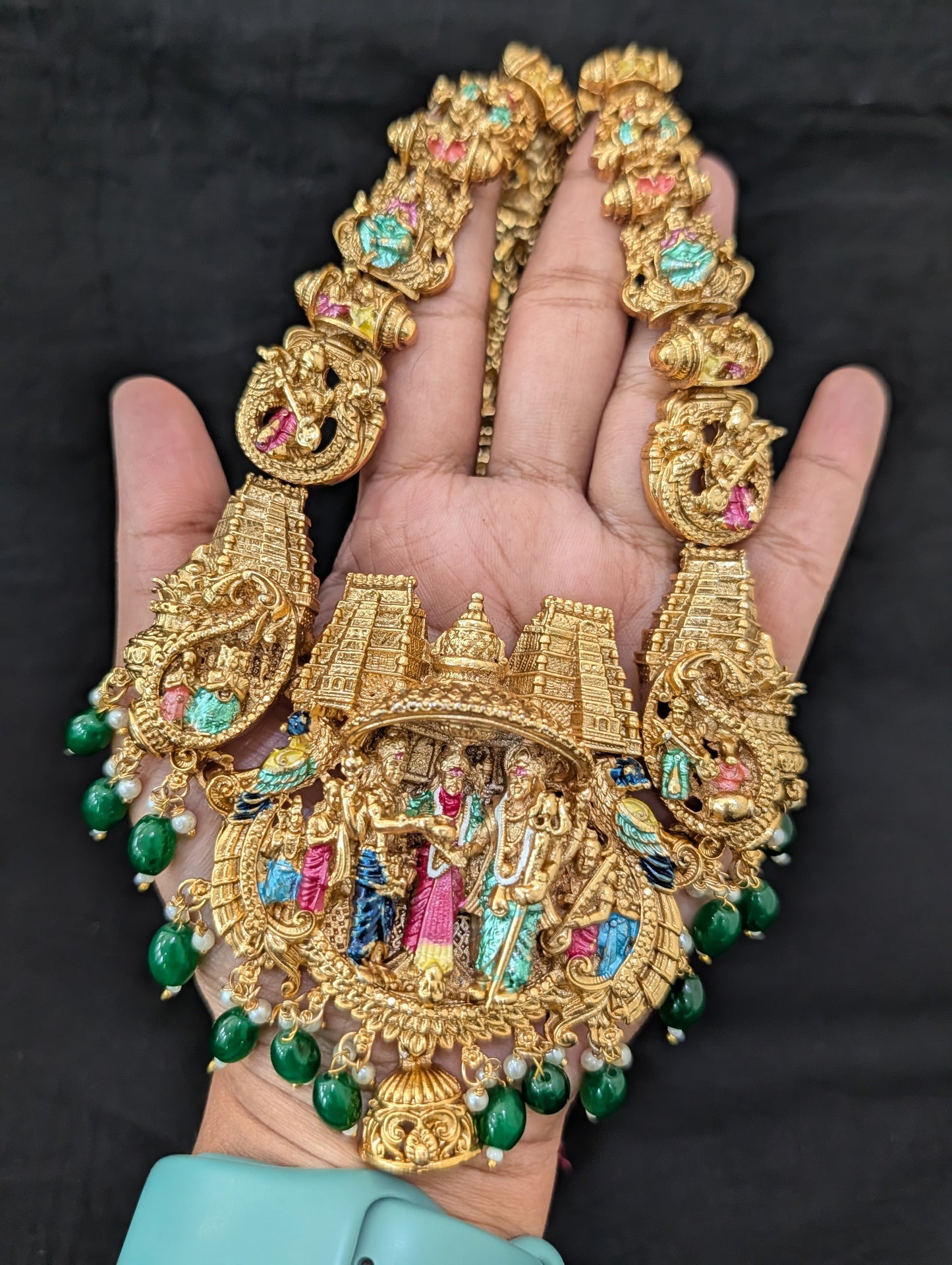 Grand Thirukalyanam design Antique Necklace set