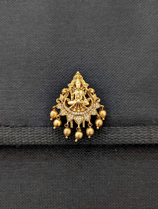 Antique Gold plated Medium Clip on Hair Brooch - D3