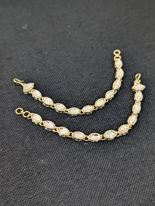 Glass Kundan Earrings chain / Maatal / Kaan Chain