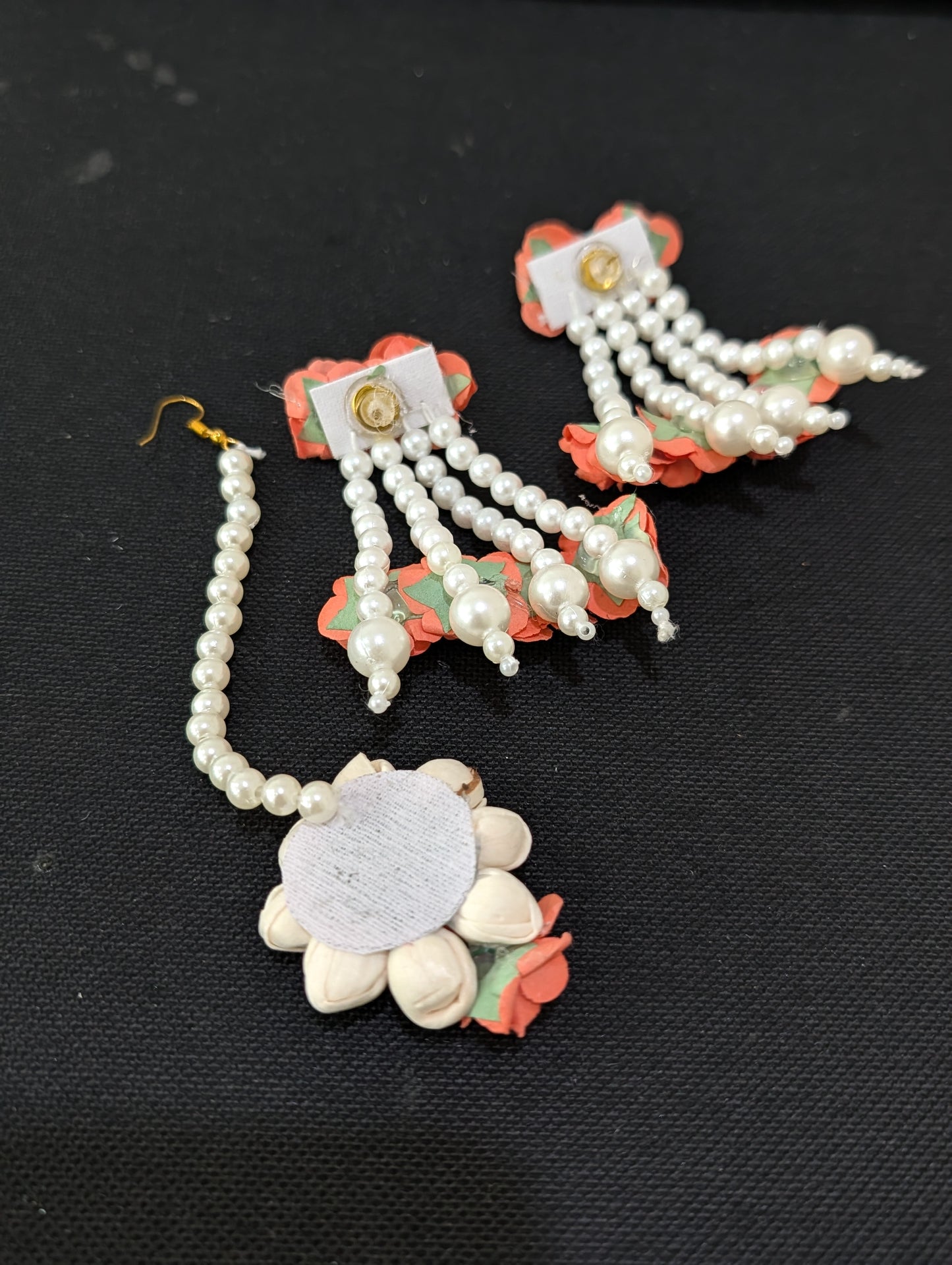 Artificial flower Long Necklace Combo set