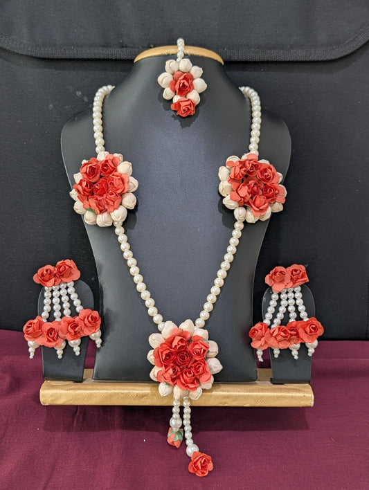 Artificial flower Long Necklace Combo set
