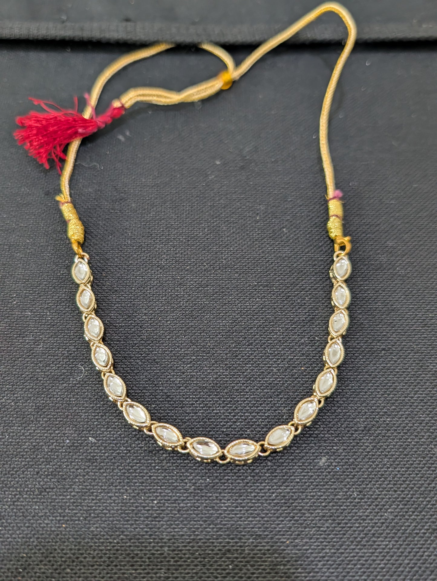 Glass kundan Choker Necklace - D2