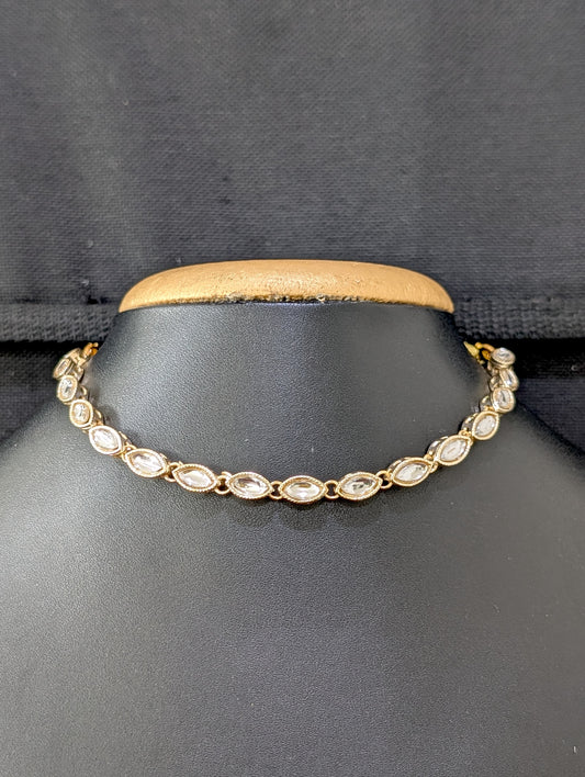 Glass kundan Choker Necklace - D2