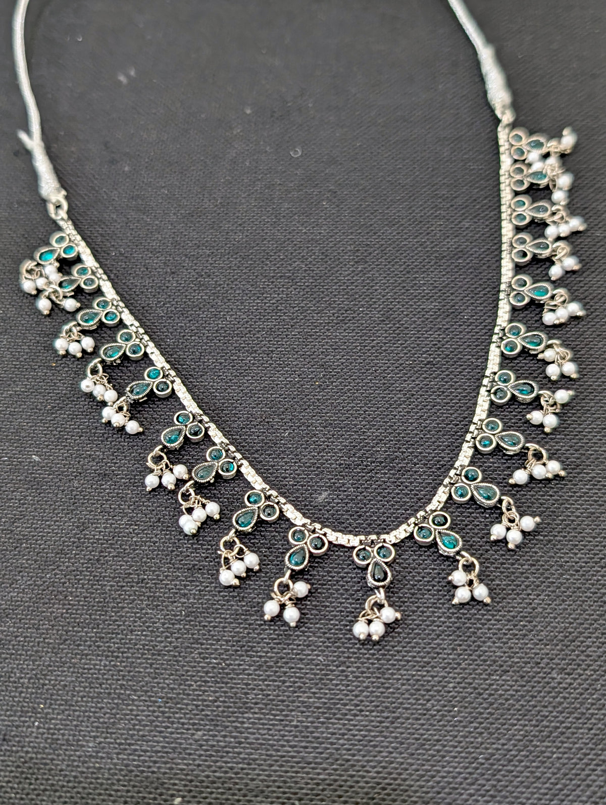 Oxidized silver Kemp Guttapusalu Necklace