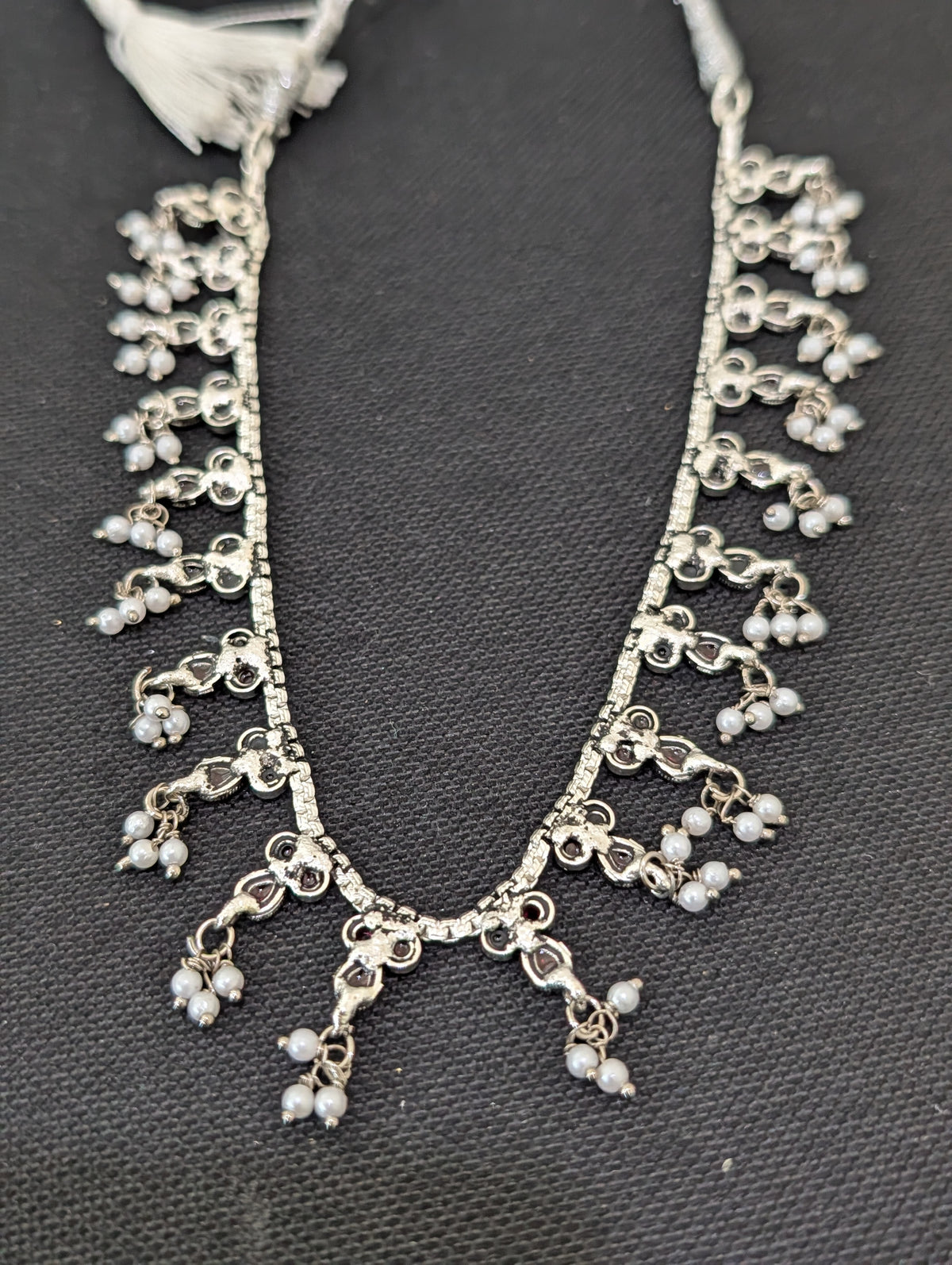 Oxidized silver Kemp Guttapusalu Necklace