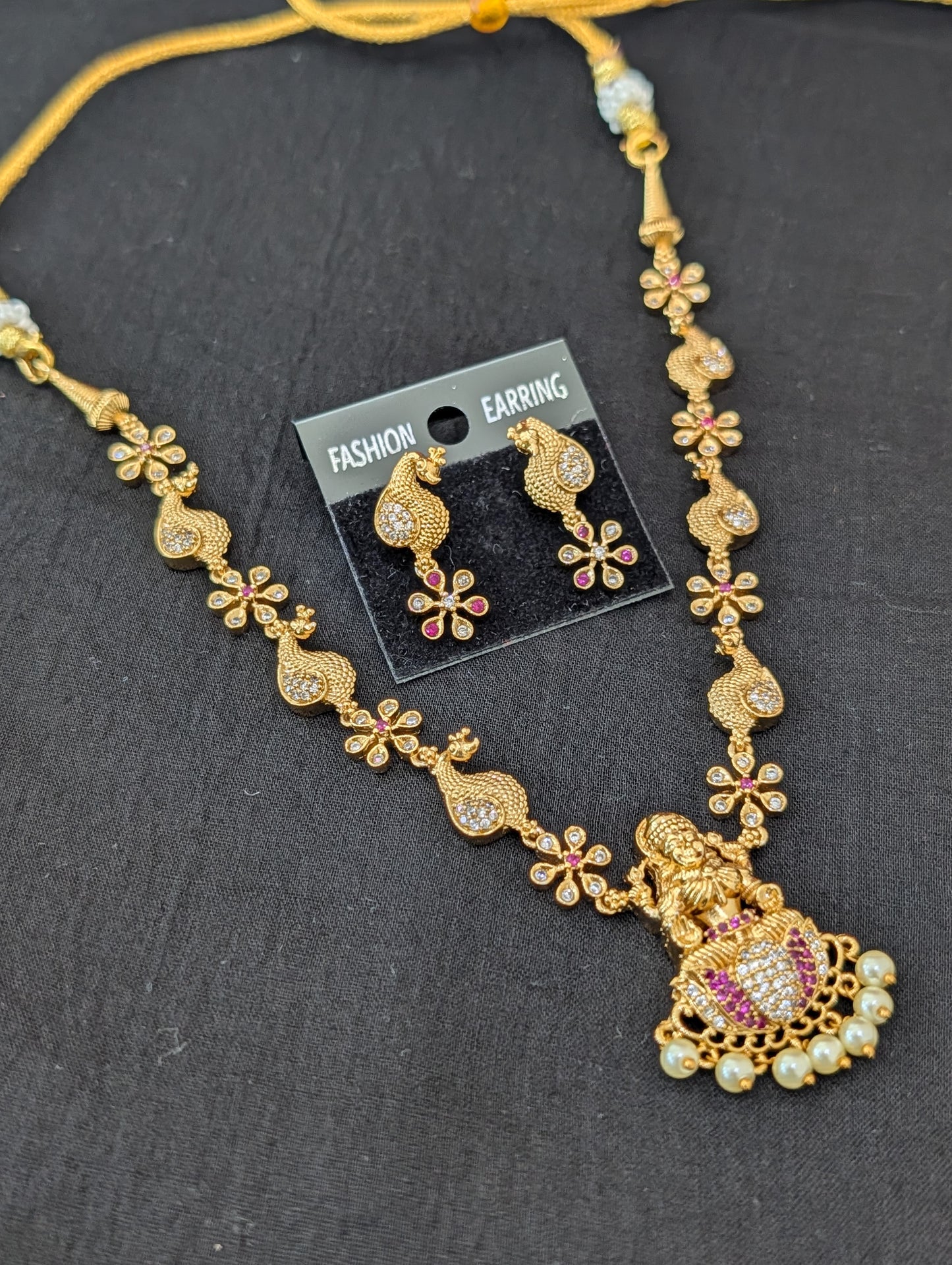 Bright gold plated Lakshmi ji Choker set