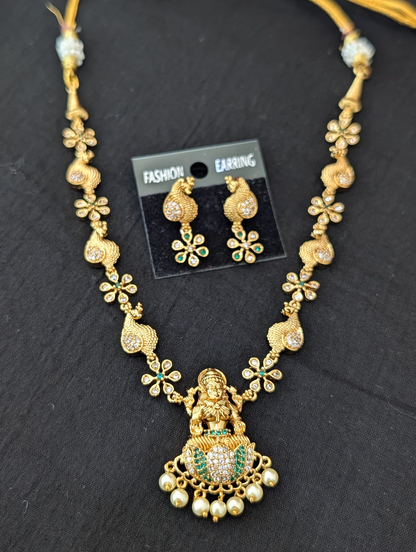 Bright gold plated Lakshmi ji Choker set