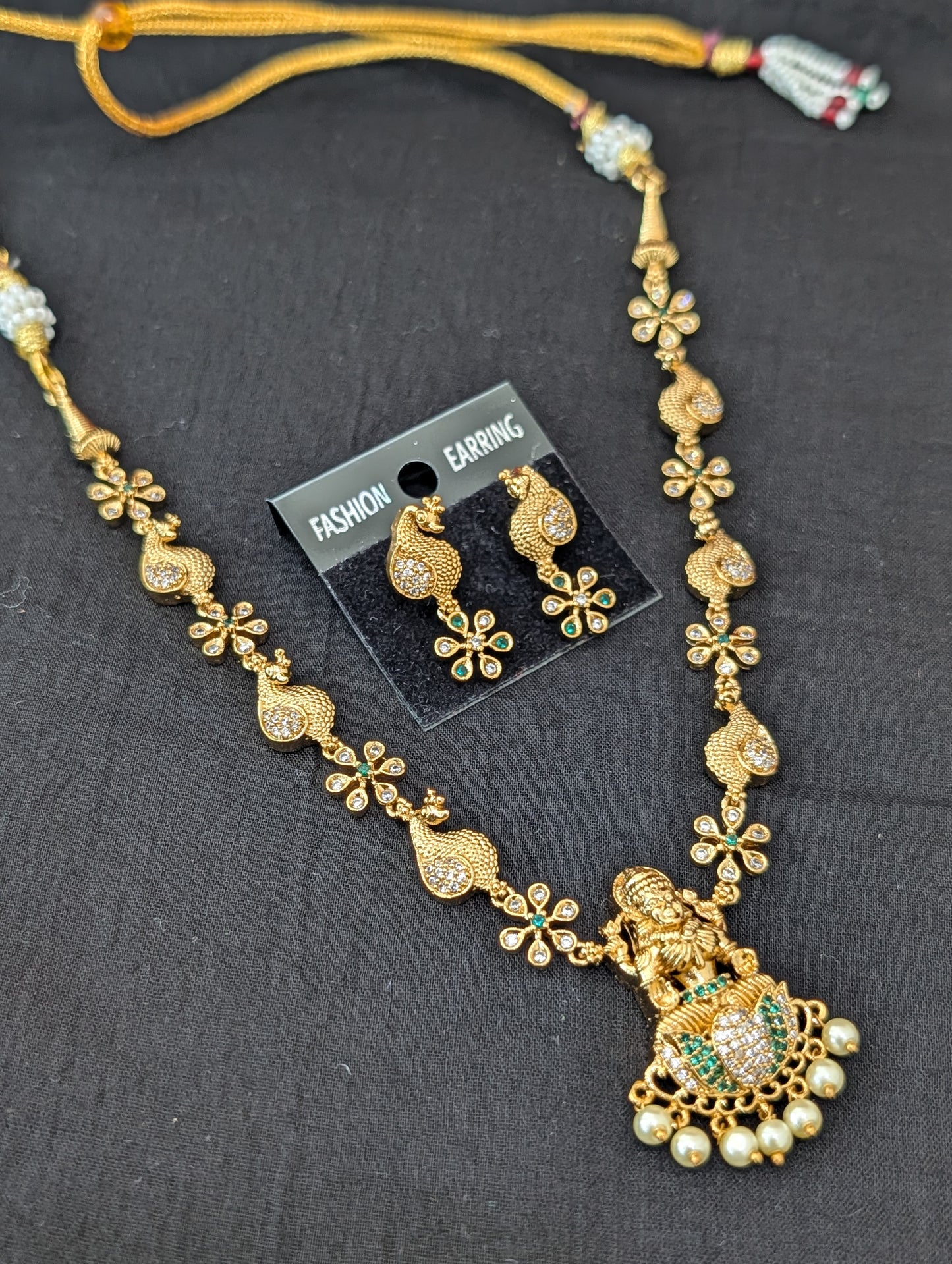 Bright gold plated Lakshmi ji Choker set