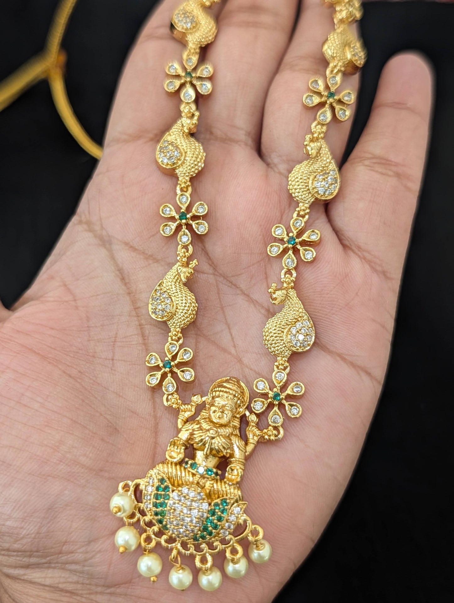 Bright gold plated Lakshmi ji Choker set