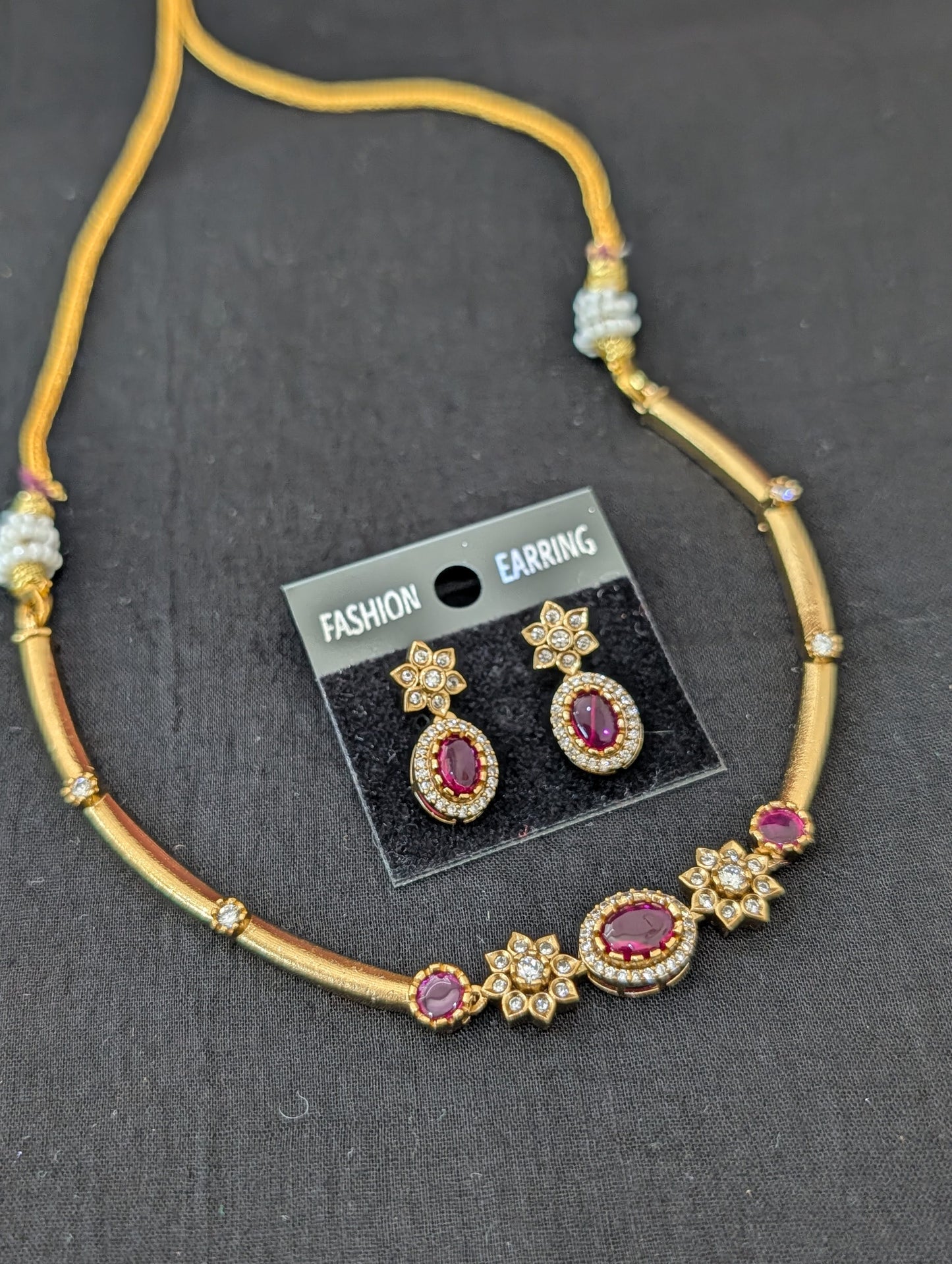 Antique Hasli CZ Choker Stud set