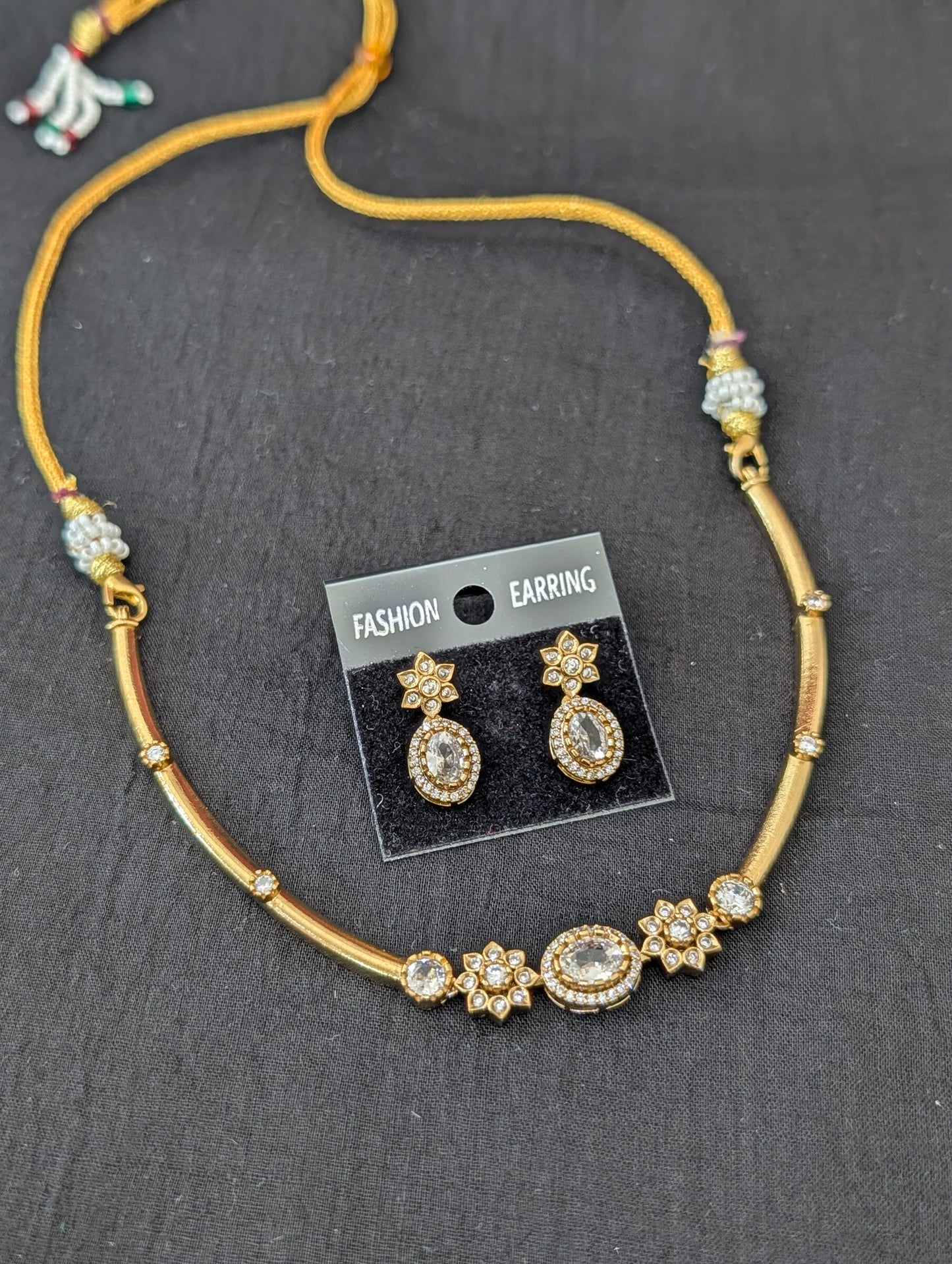 Antique Hasli CZ Choker Stud set