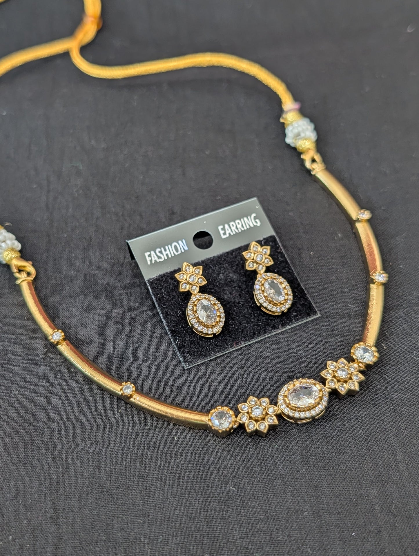 Antique Hasli CZ Choker Stud set