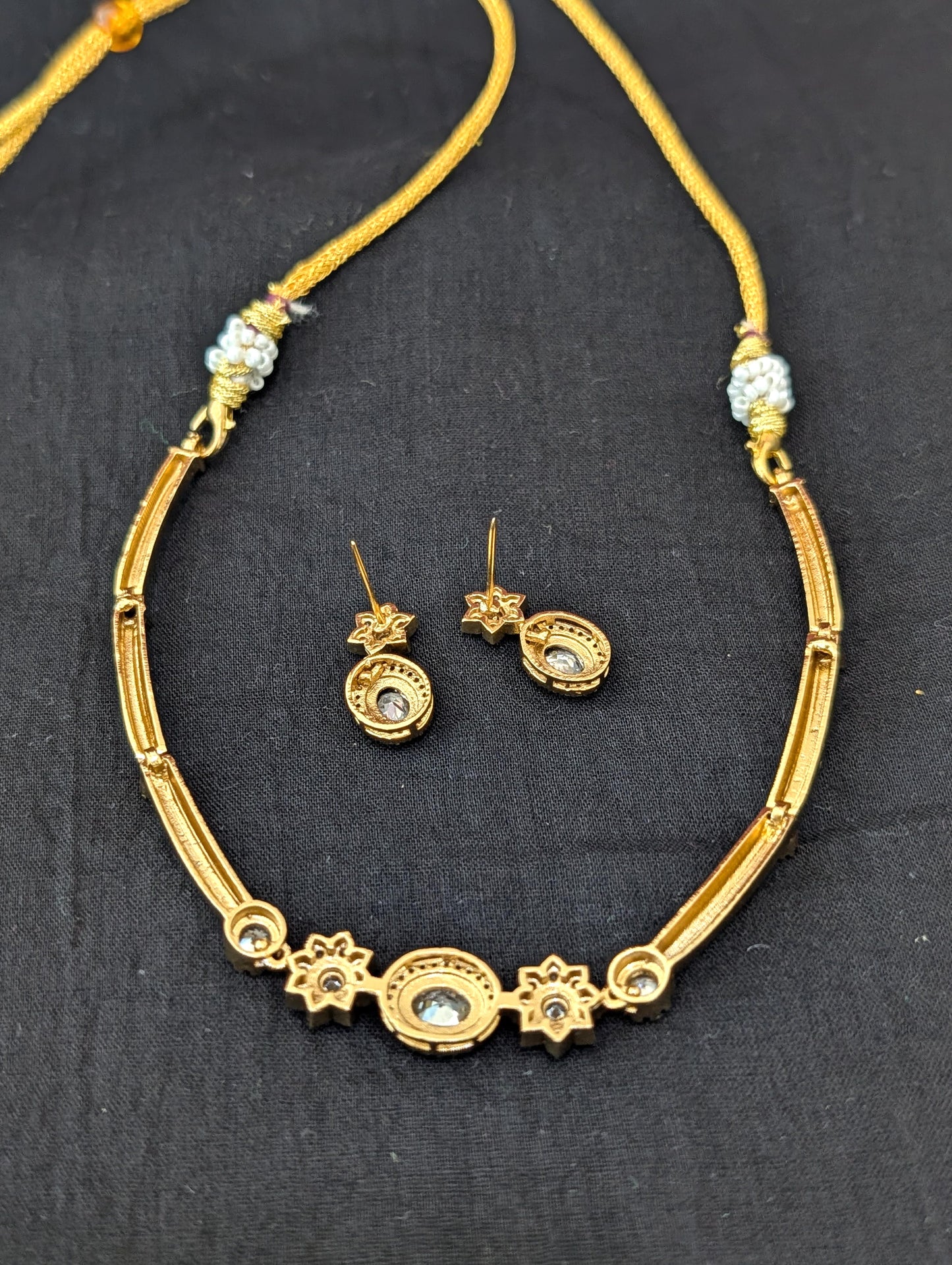 Antique Hasli CZ Choker Stud set