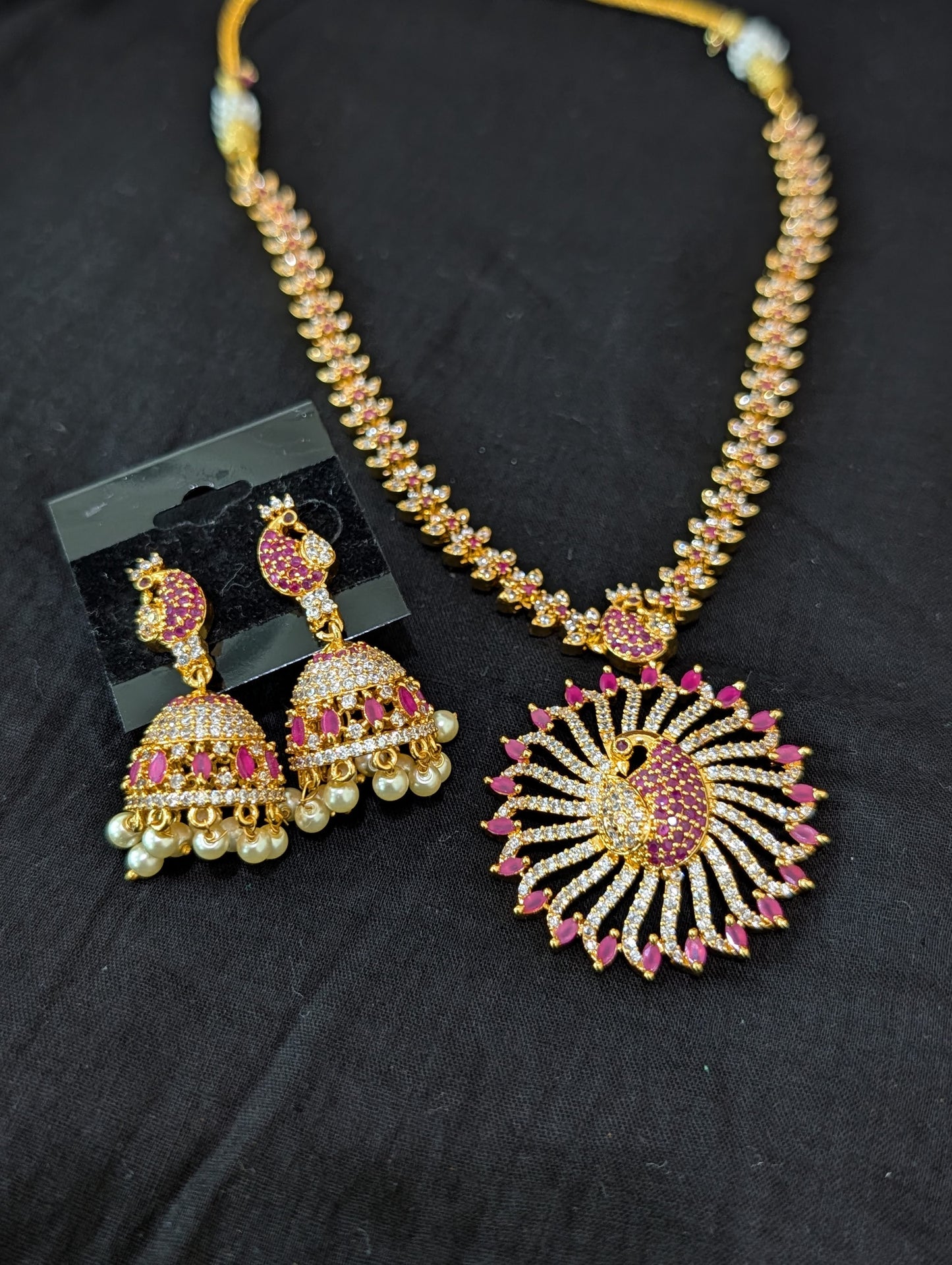 One gram gold plated Peacock Choker Set
