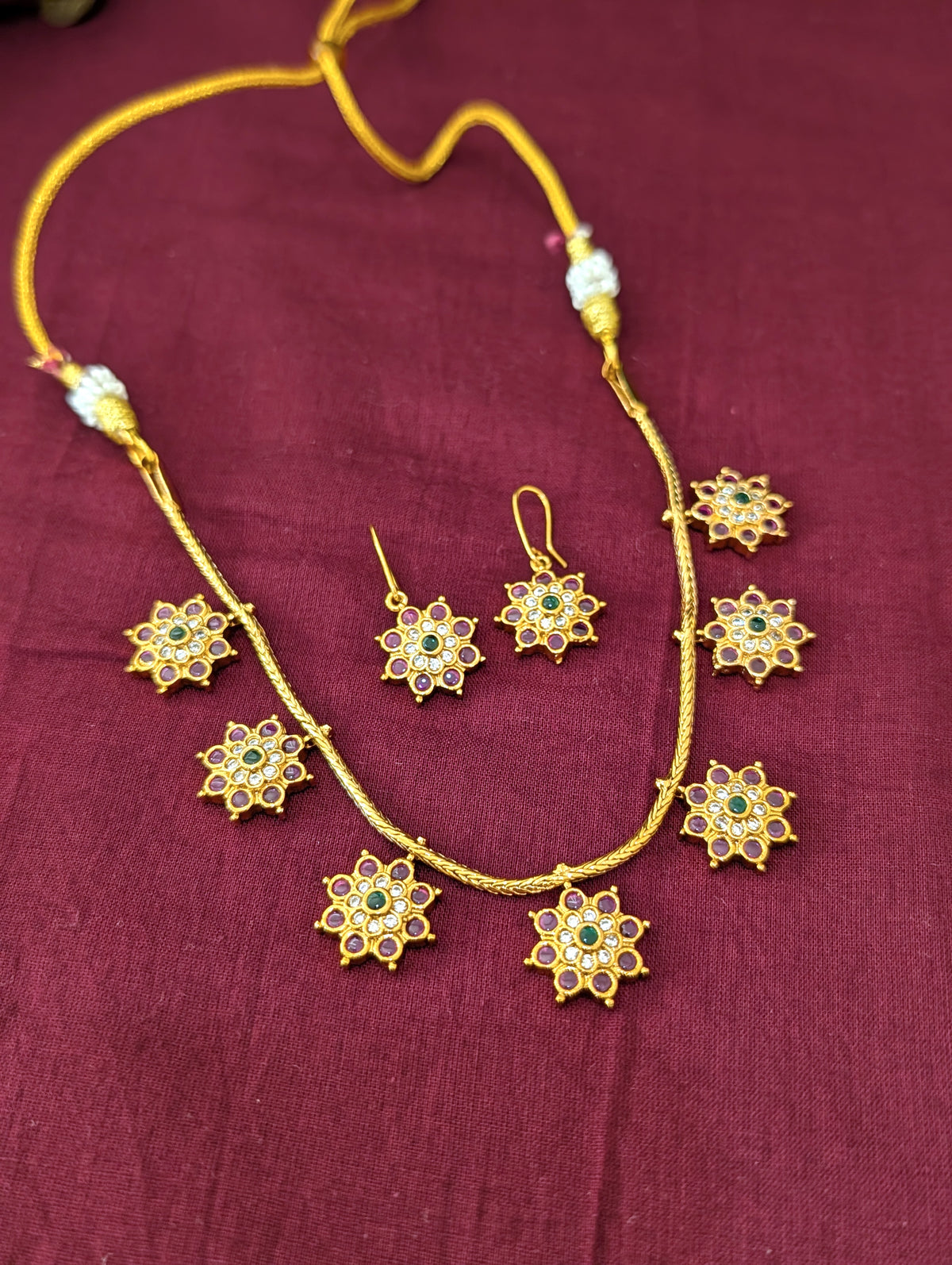 Minimalistic Kemp CZ Choker Necklace set
