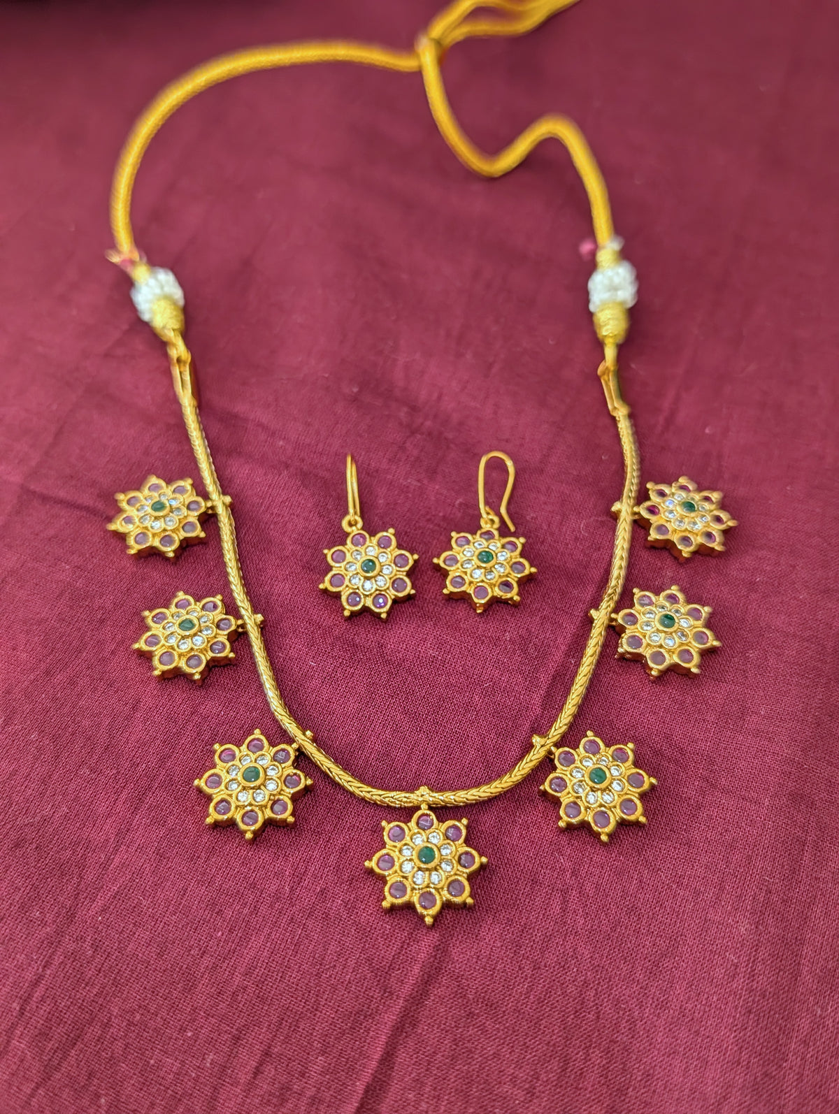 Minimalistic Kemp CZ Choker Necklace set