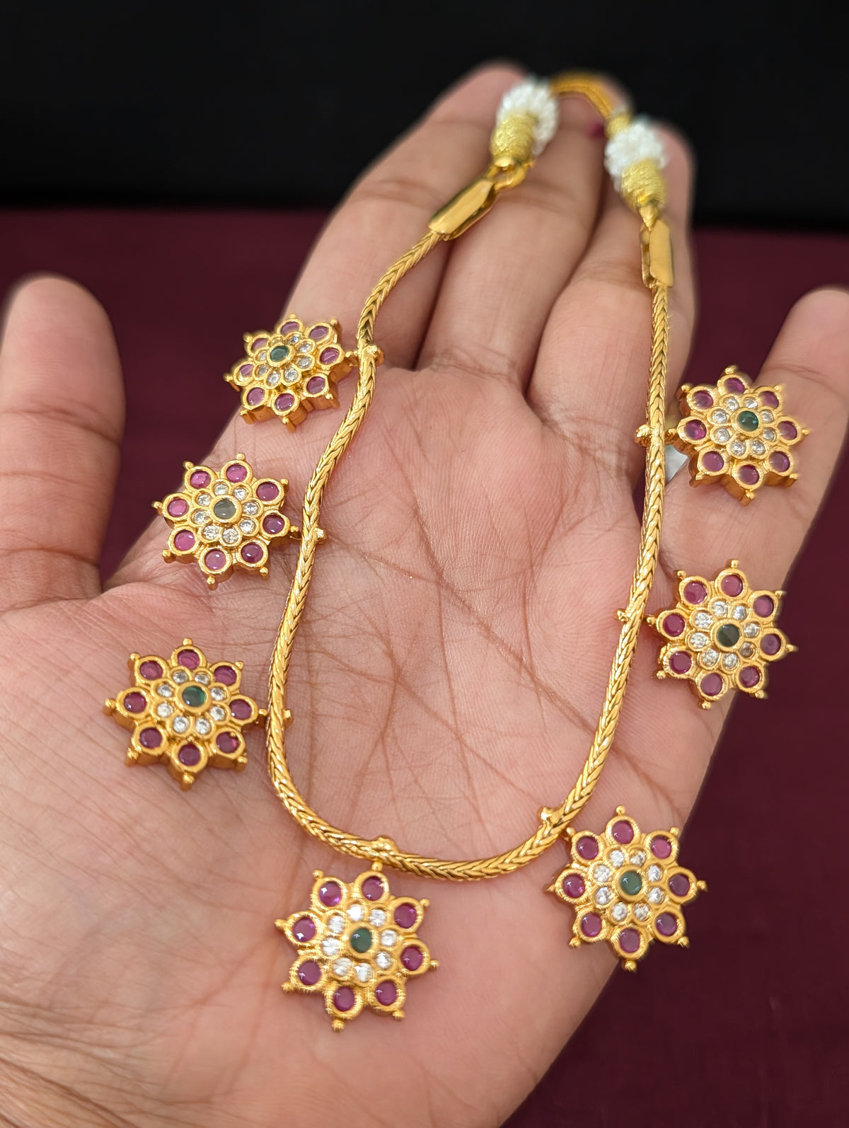 Minimalistic Kemp CZ Choker Necklace set