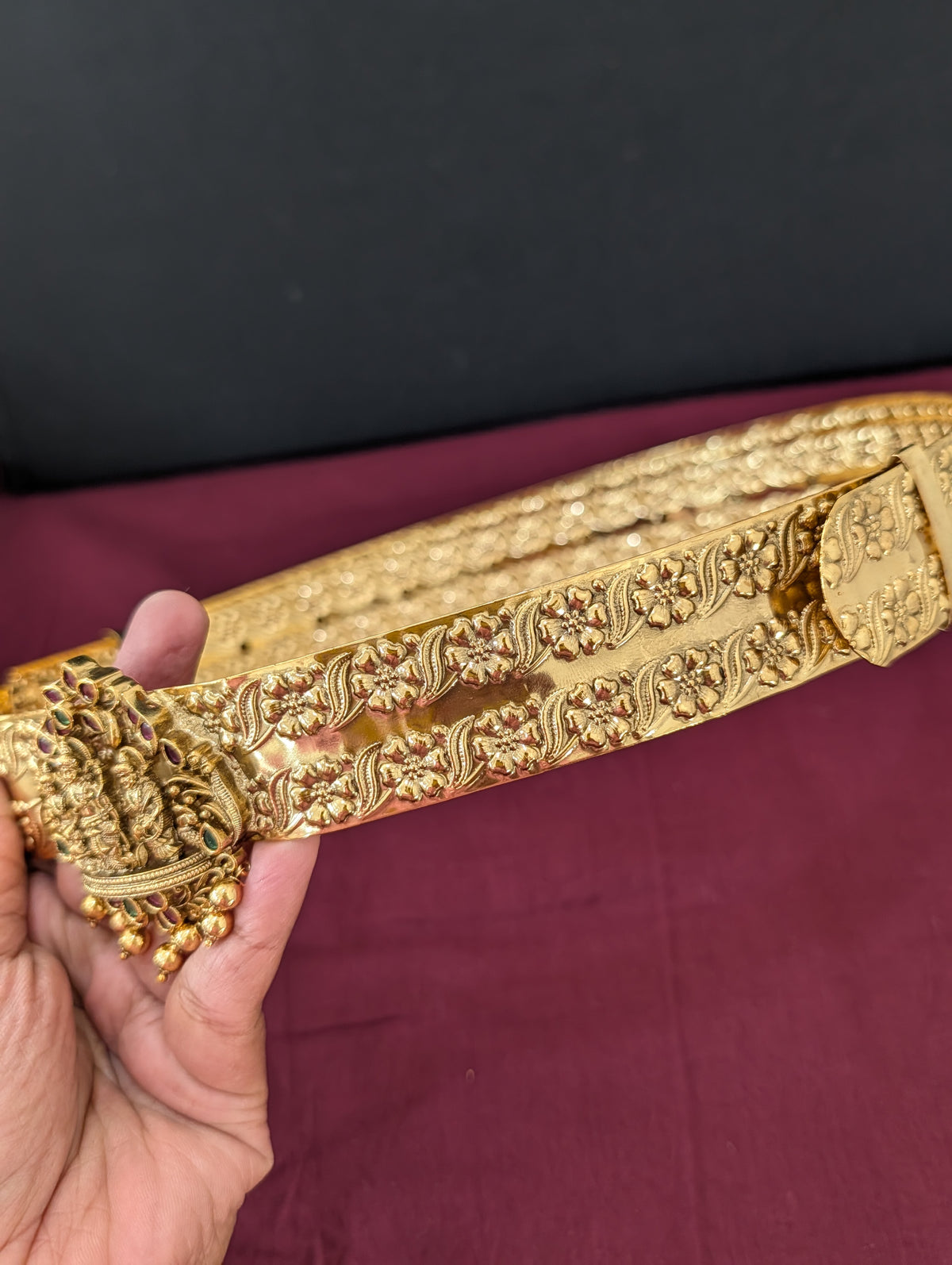 Antique Gold plated Kemp Ram Parivaar Hip Chain / Waist Belt / Belly Chain