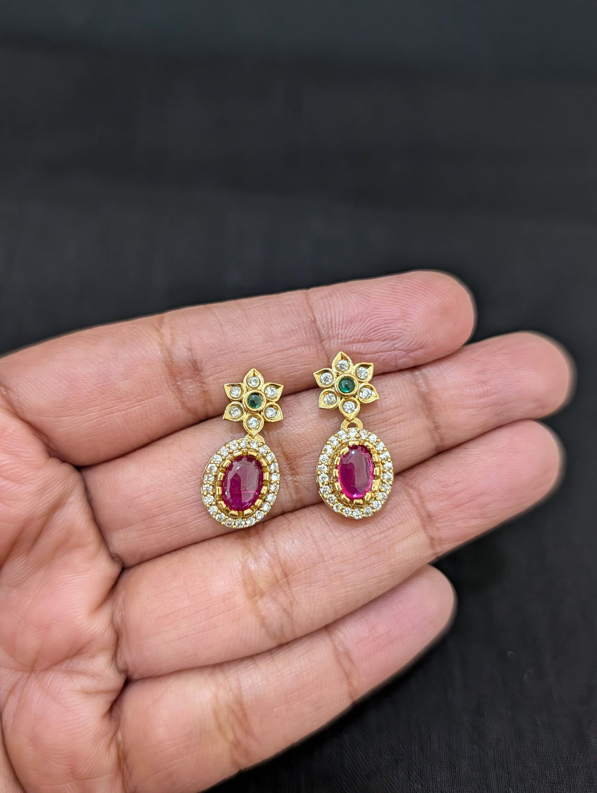 Antique Hasli CZ Choker Stud set - D2