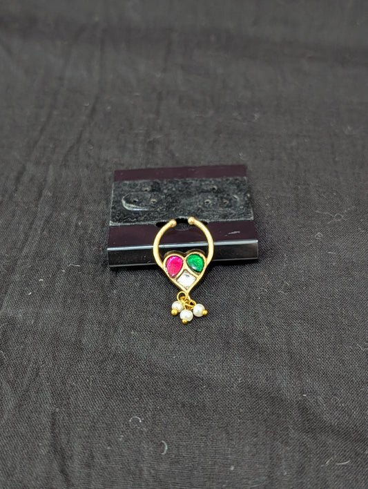 Jadau Kundan Large Septum Nose Ring