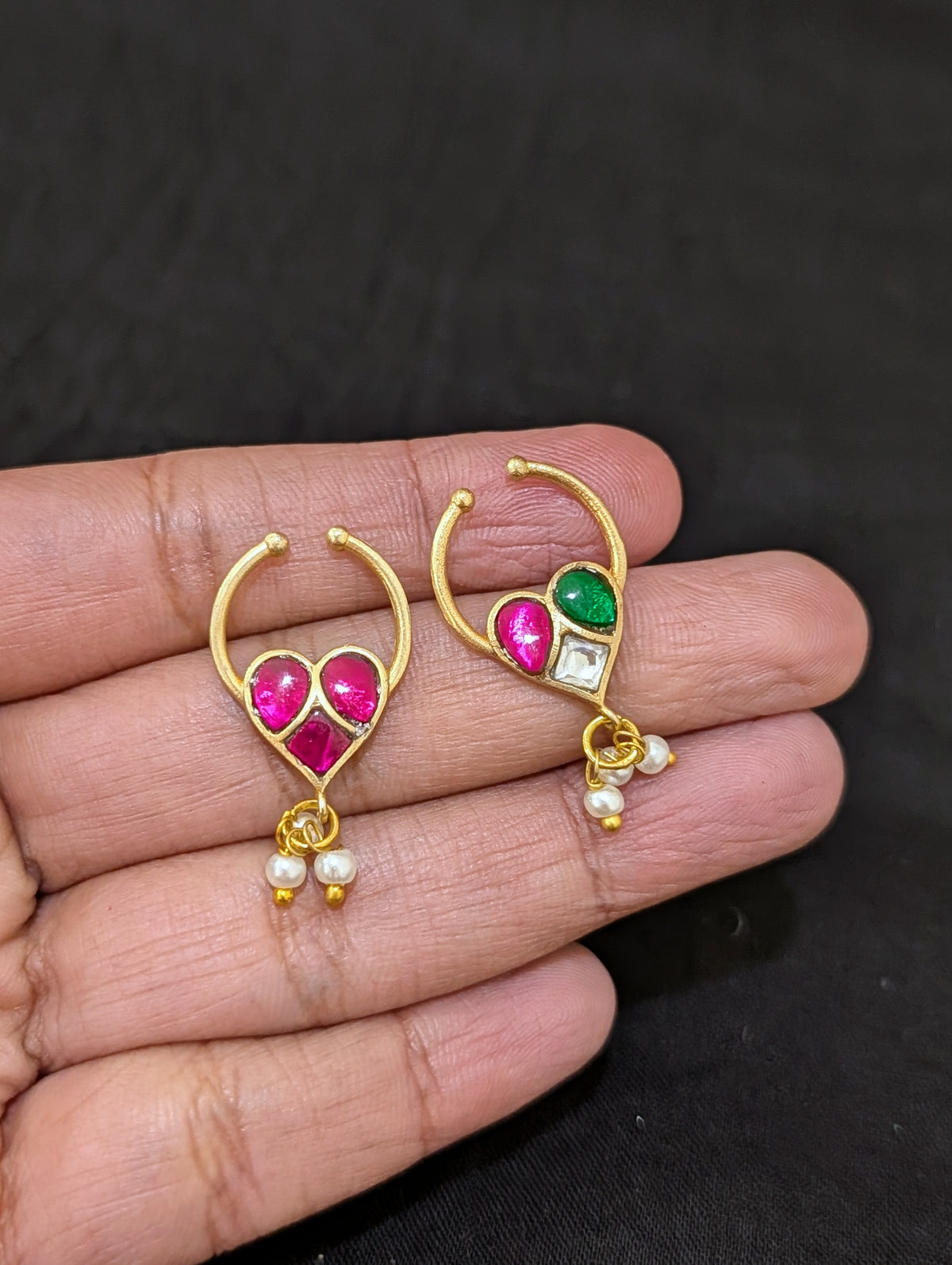 Jadau Kundan Large Septum Nose Ring