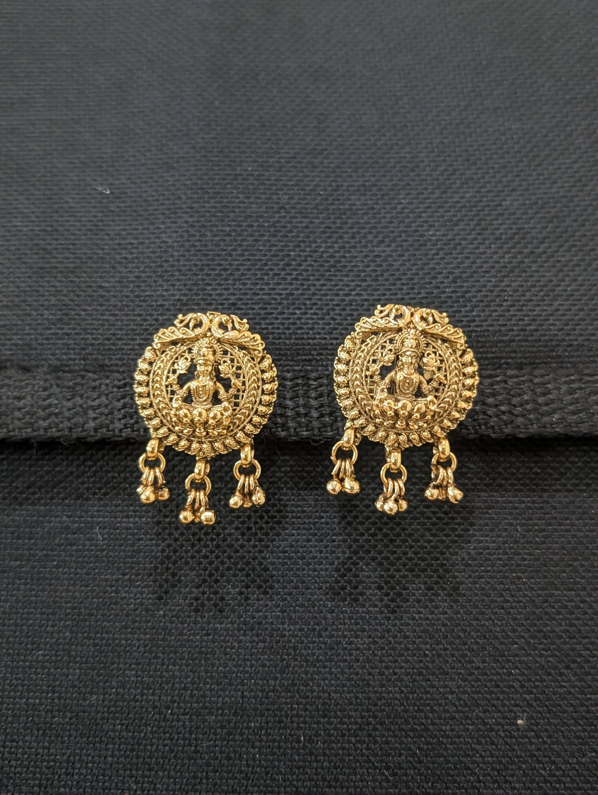 Goddess Lakshmi Antique Stud Earrings
