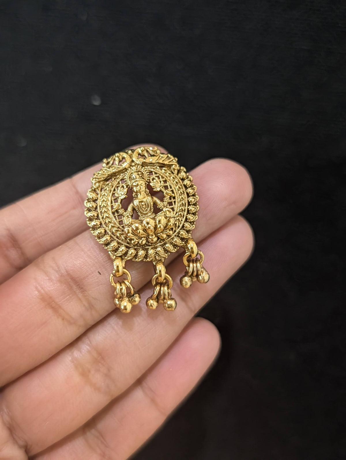 Goddess Lakshmi Antique Stud Earrings